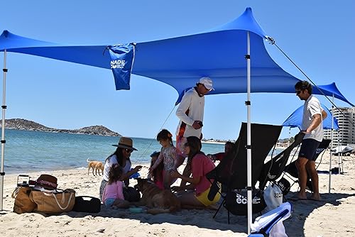Miniatura 9 de ShadeEco Nomad - Parasol  Tienda de campaña de playa de 9 x 8.5 pies con protección UPF50+, tienda de sombra ajustable  Configuración rápida de 5