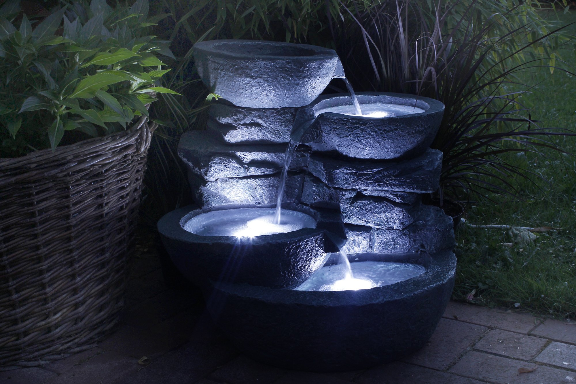 Pompe Fontaine Intérieur Arnusa 250 L/h - 2.2W Avec LED Blanc Chaud - Pour Jeux D'Eau