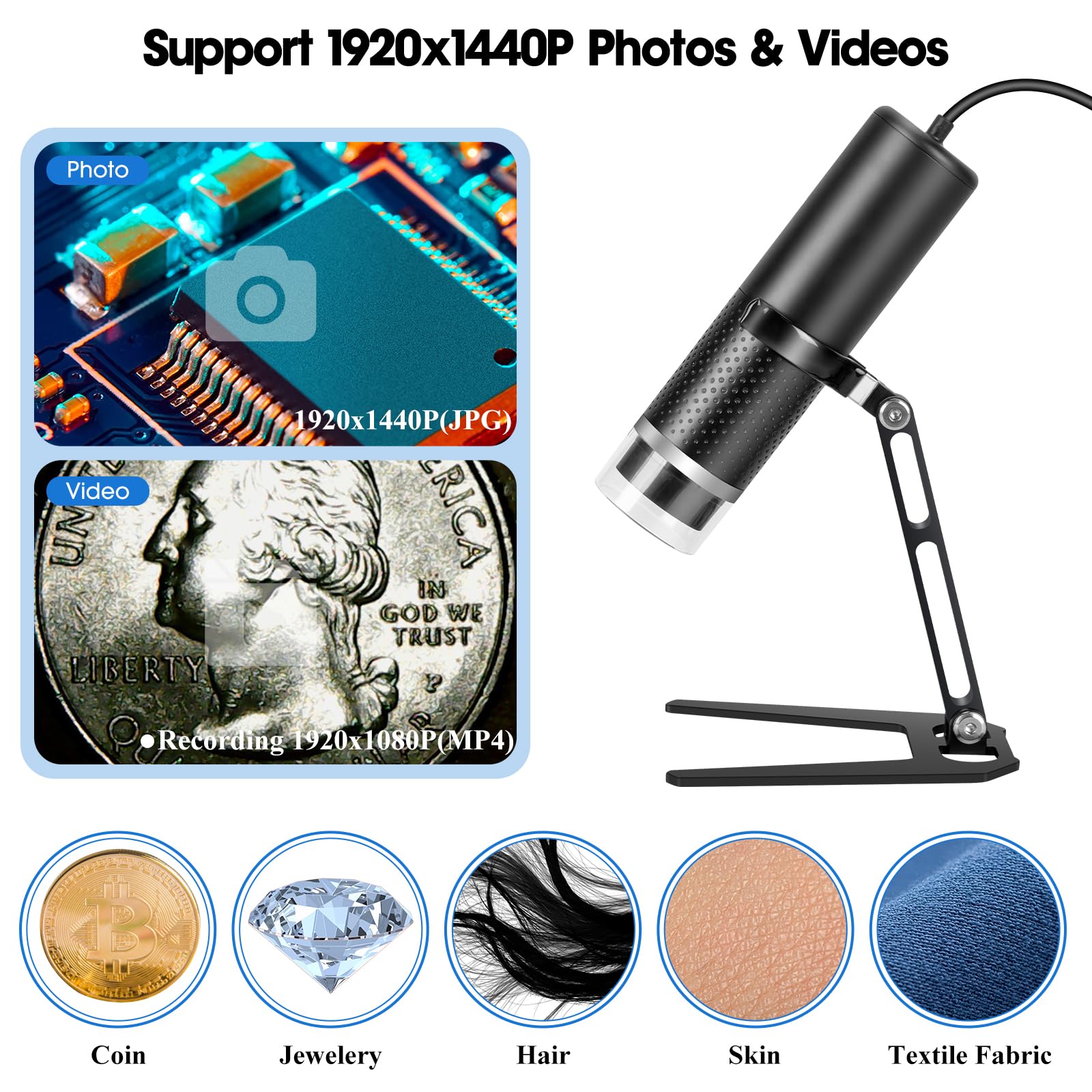 Digitales USB-Mikroskop 50–1000x Für IPhone, IPa Produktbild-Vorschau 4