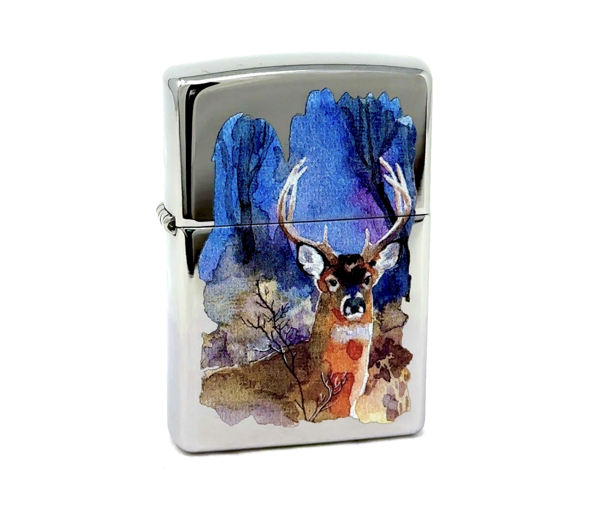 Encendedor Zippo Street Chrome diseño ciervo miniatura 7