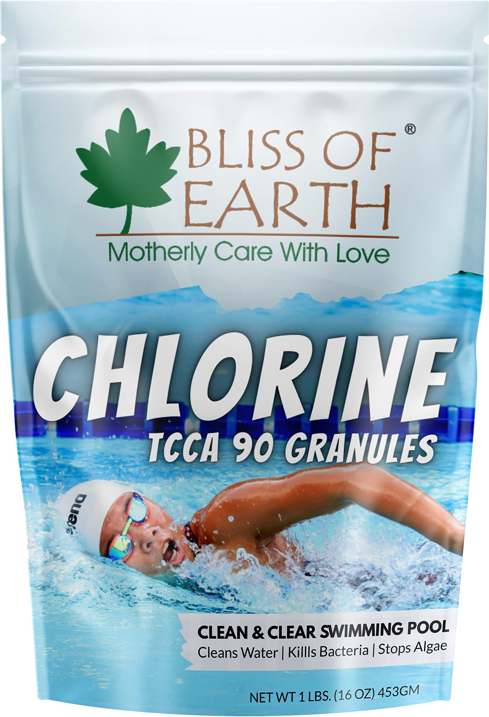 Japanese Chlorine Powder for Pool 453g, Clean & Clear Swimming Pool, Kills Bacteria & Stops Algae, Pool Disinfectant Granular Chlorine