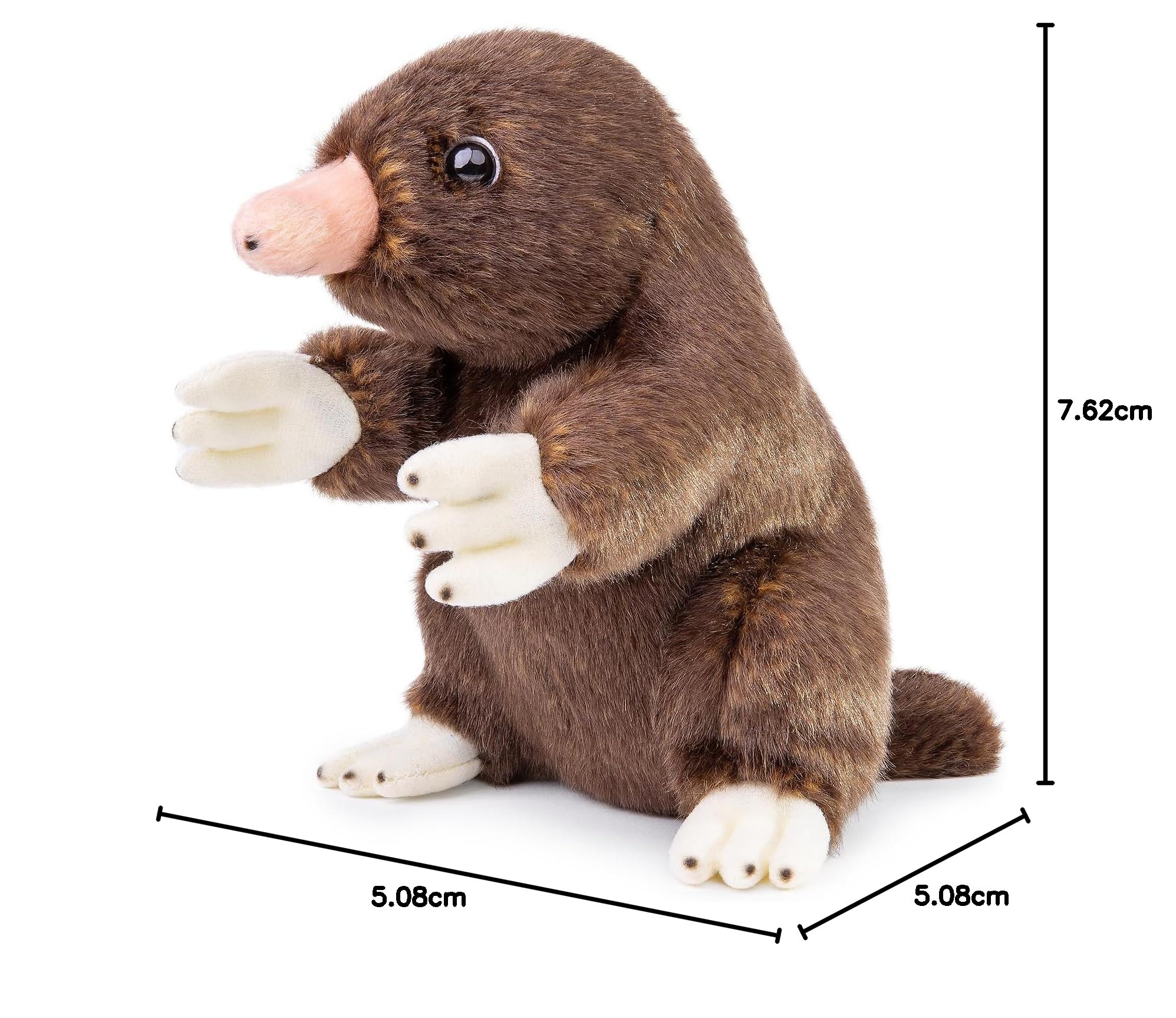 FRANKIEZHOU Mole Plush Animal - 11.8 Inch Black Stuffed Animal Toy