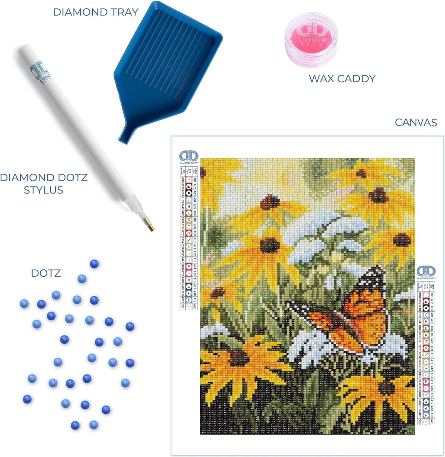 DIAMOND DOTZ Spring Flight Diamond Painting Kits for Adults - Diamond Art Kits a Relaxing Creative Craft Kit with Dotz Gems 13.8x9.8