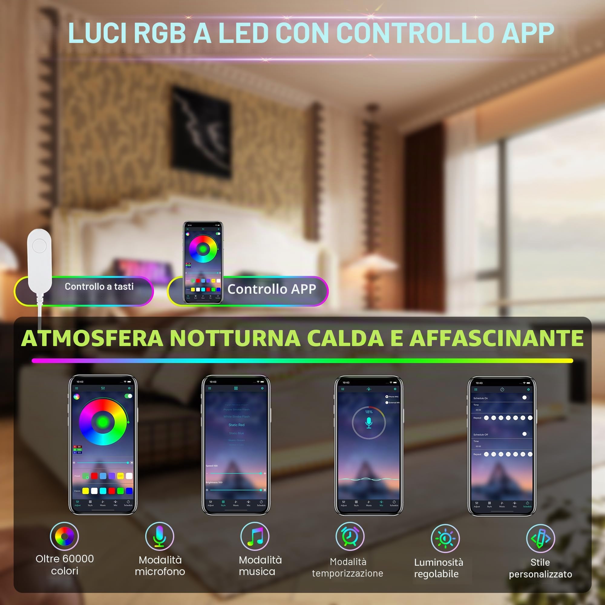 Letto Matrimoniale 180x200 con LED e USB, Letto una piazza e mezza con 4 cassetti, Letto Imbottito con rete a doghe e testiera, Struttura Letto Matrimoniale in Velluto Beige (Senza Materasso)