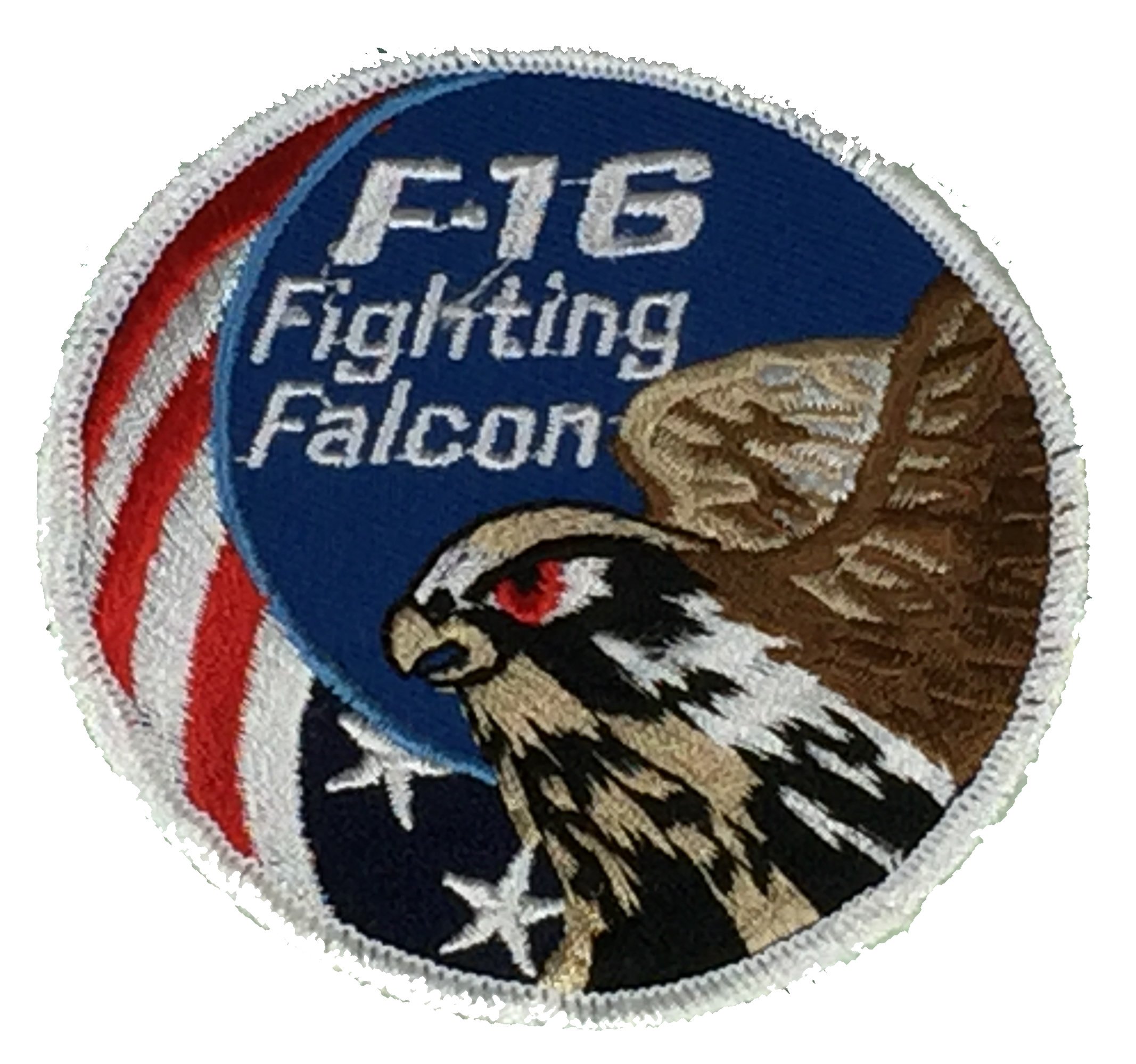 U.S. AIR FORCE F-16 FIGHTING FALCON ROUND PATCH - Color - Veteran Owned Business.