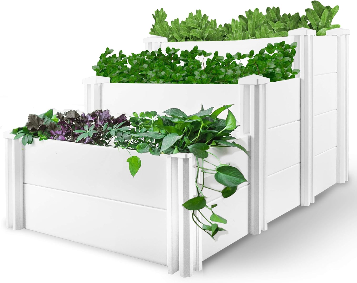 HEGEMONE Co. Tiered Raised Elevated Garden Bed Planter Box