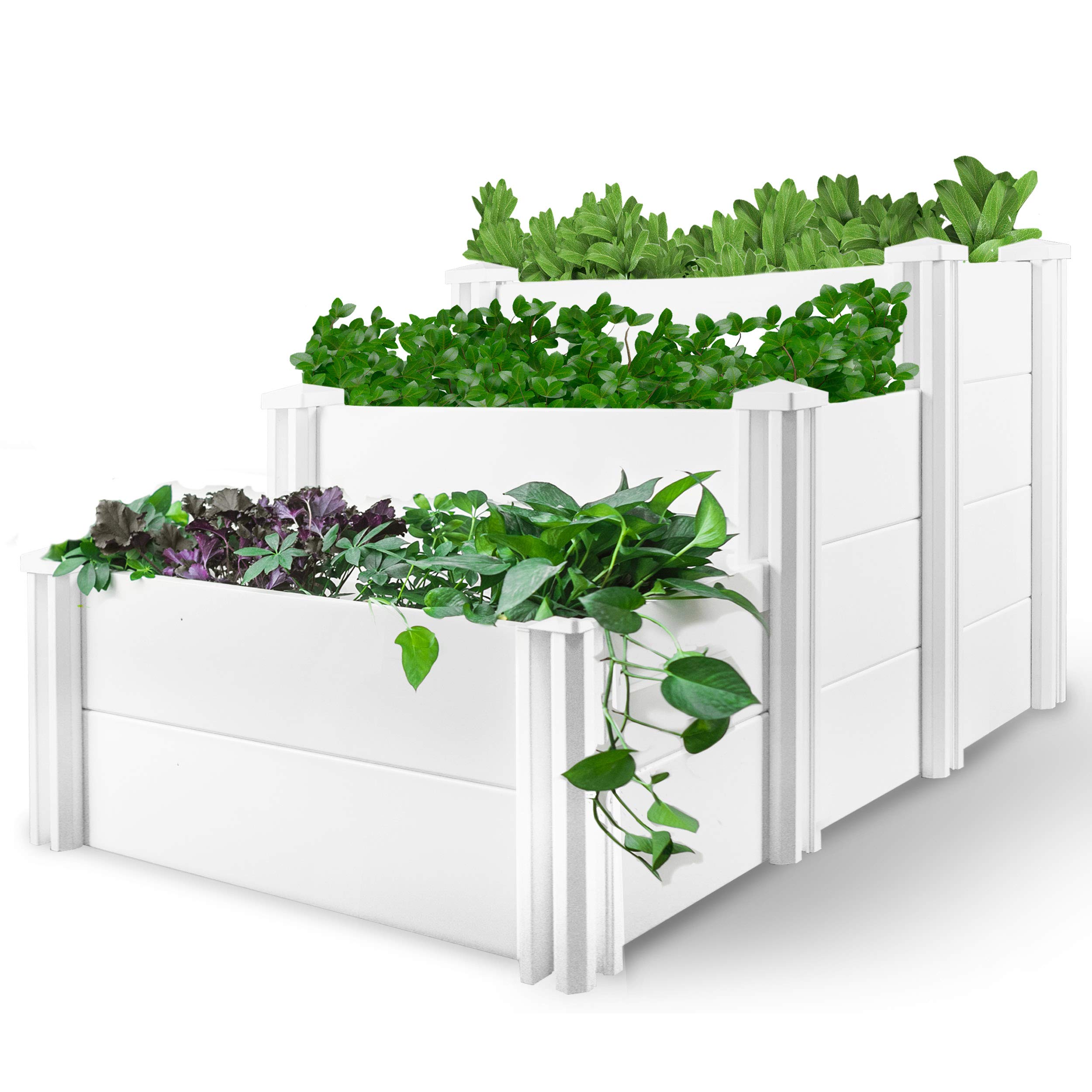 HEGEMONE Co. Tiered Raised Elevated Garden Bed Planter Box HEGEMONE Co. Tiered Raised Elevated Garden Bed Planter Box