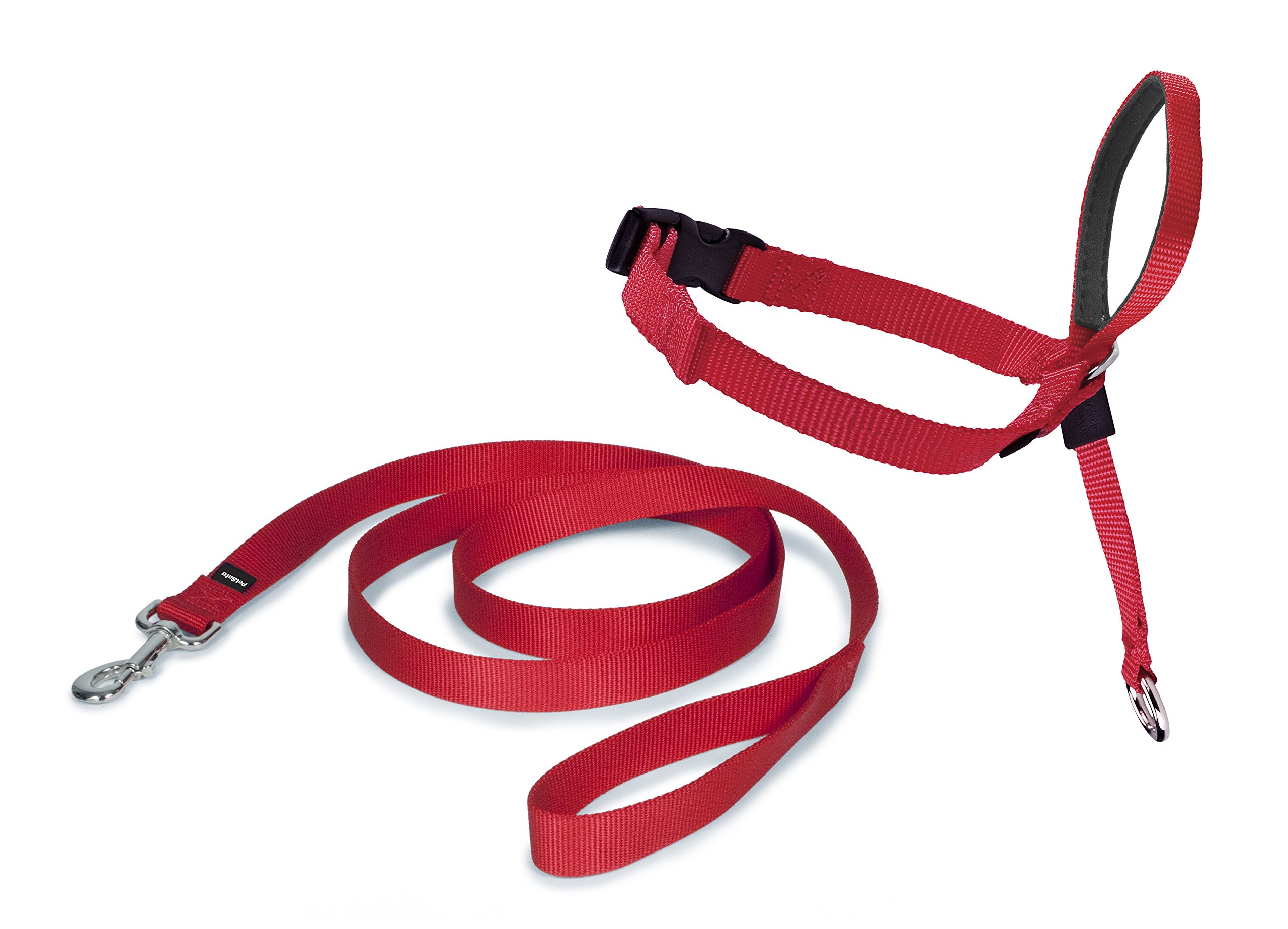 PetSafe - Licol Easy Walk pour Grand Chien (L), Anti-Traction, Confortable, avec Laisse en Nylon (Inclus) - Rouge