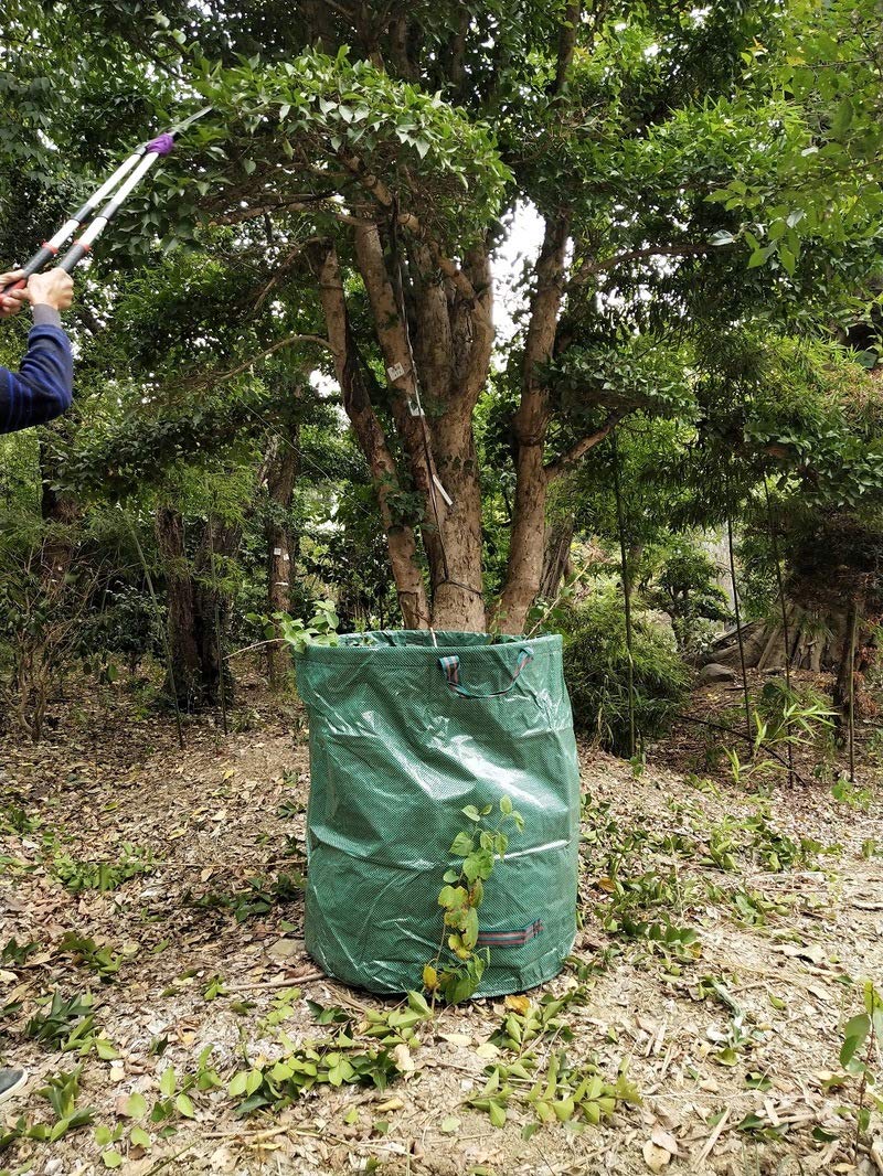 Sacos de Jardin Bolsa Jardin Bolsa para residuos de jardín, Duradera, Reutilizable, Impermeable, PP, Hoja de jardín, malezas, contenedor de Almacenamiento de Hierba, 120L/300L/500L(300L)