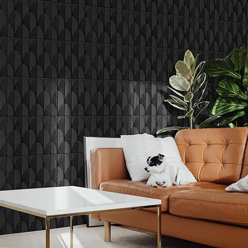 Miniatura 3 de STICKGOO Paquete de 12 paneles de pared 3D, paneles de pared decorativos de PVC con cinta de doble cara, 19.7 x 19.7 pulgadas, diseño de cactus,