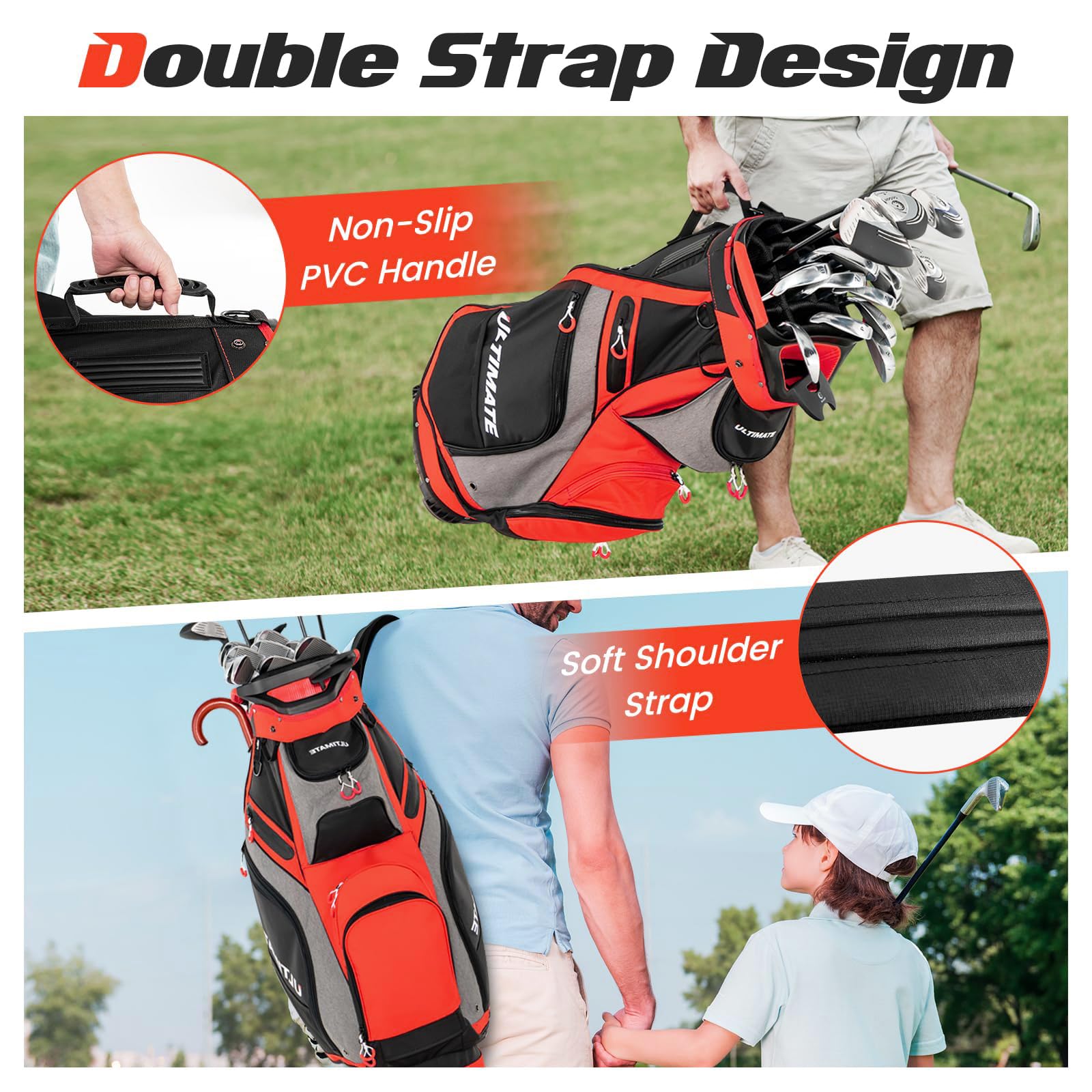 Amazon | ULTIMATE ゴルフカートバッグ 14ウェイトップディバイダー