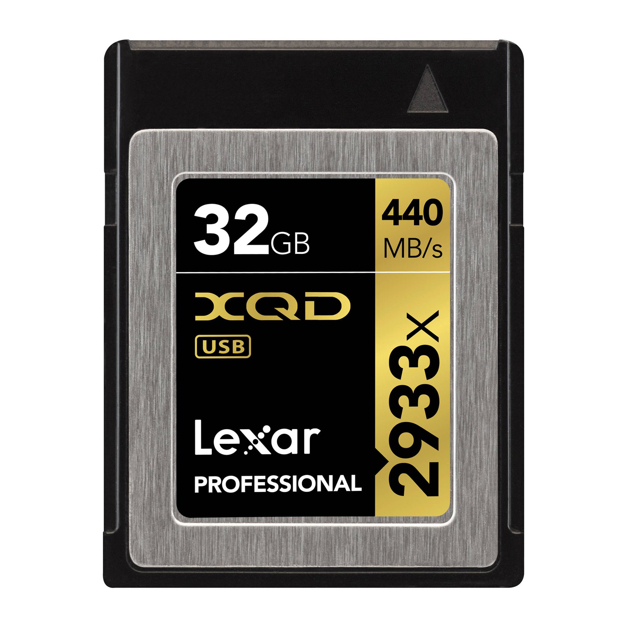 Lexar Professional 2933x 32GB XQD 2.0 Card (Up to 440MB/s Read) w/Free Image Rescue 5 Software - LXQD32GCRBNA2933