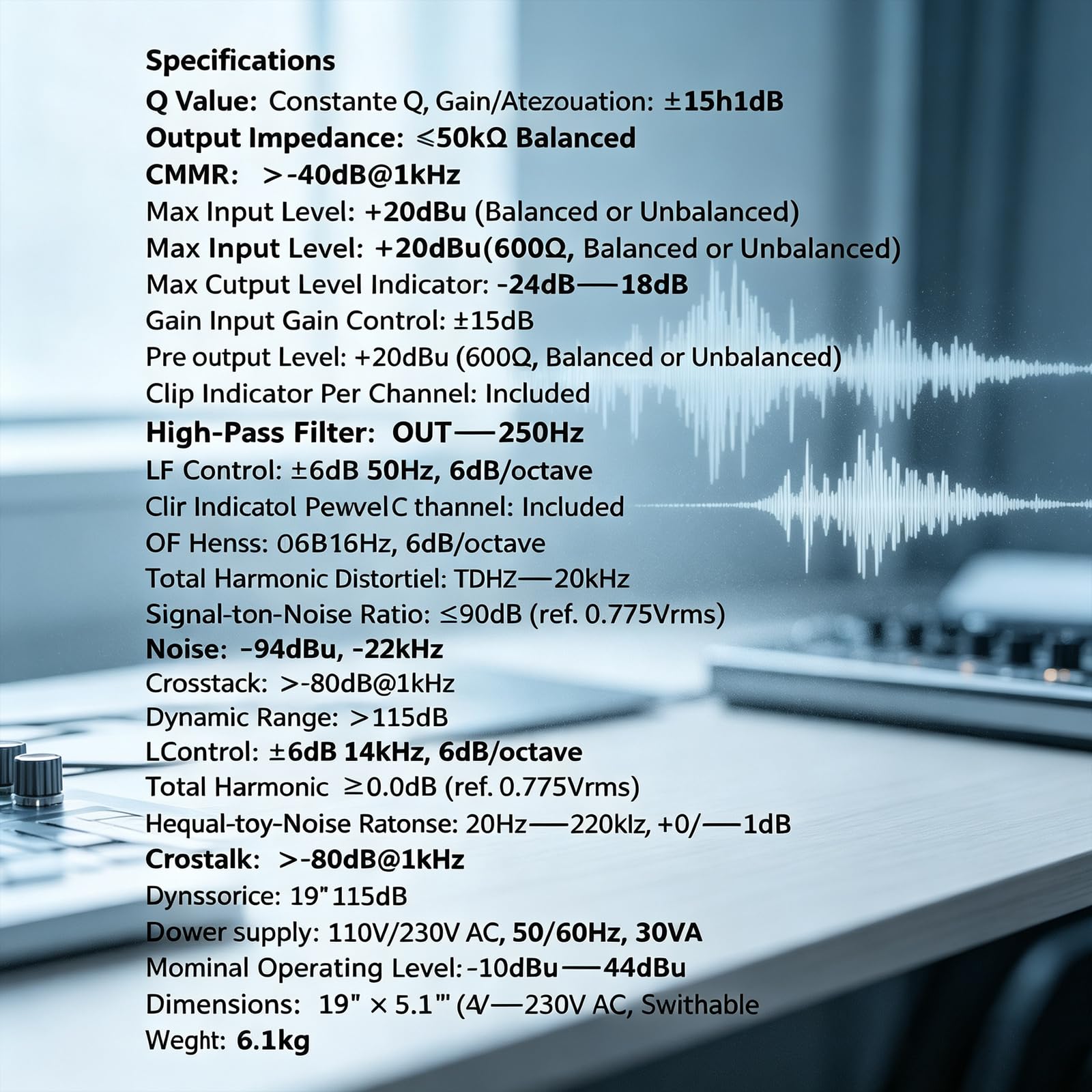 Ecualizador De Audio Profesional De Doble Canal, Ecualizador Gráfico De 2x30 Bandas, Ecualizador Gráfico Estéreo De 2 Canales con Filtro De Paso Alto, para Escenarios, Karaokes Y Sistemas De