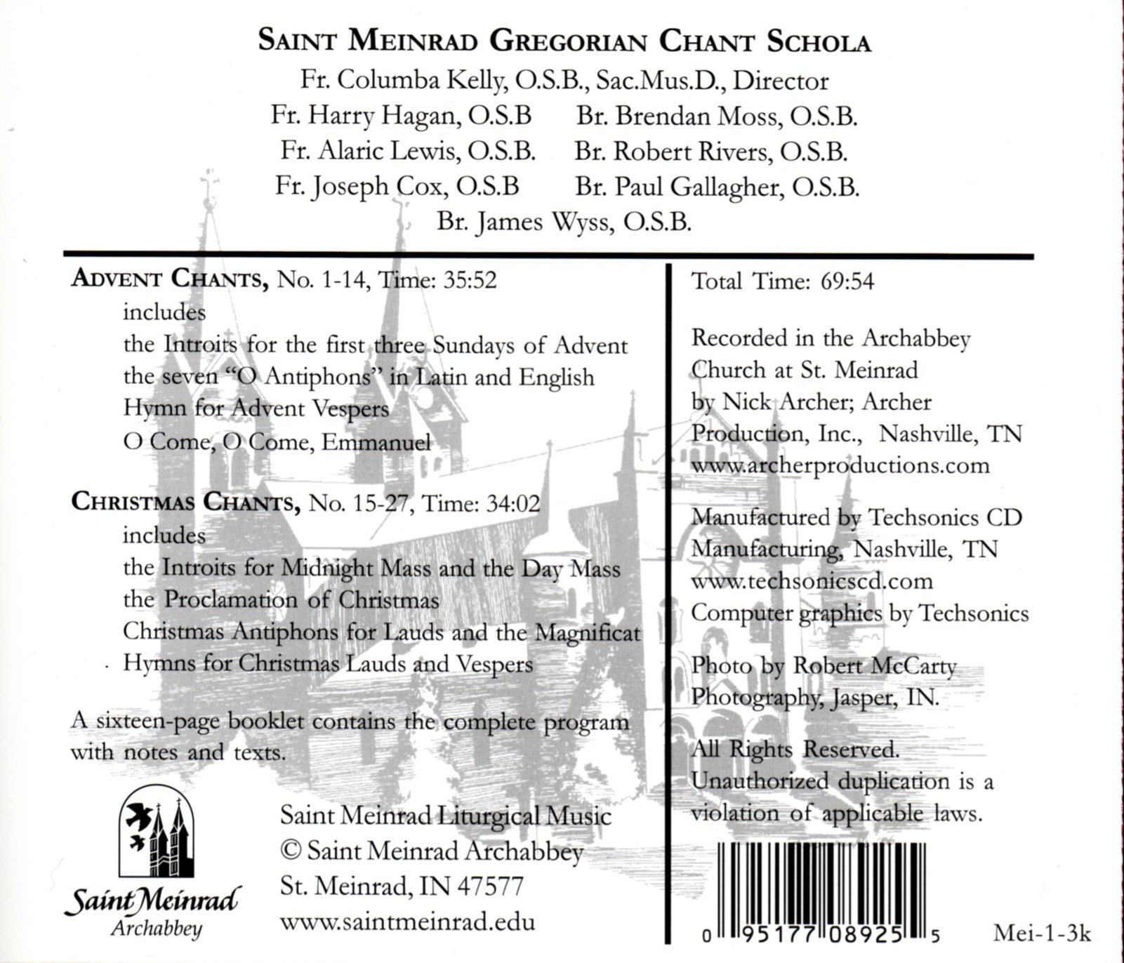 Gregorian Chant for Advent & Christmas in Latin and English (US Import)