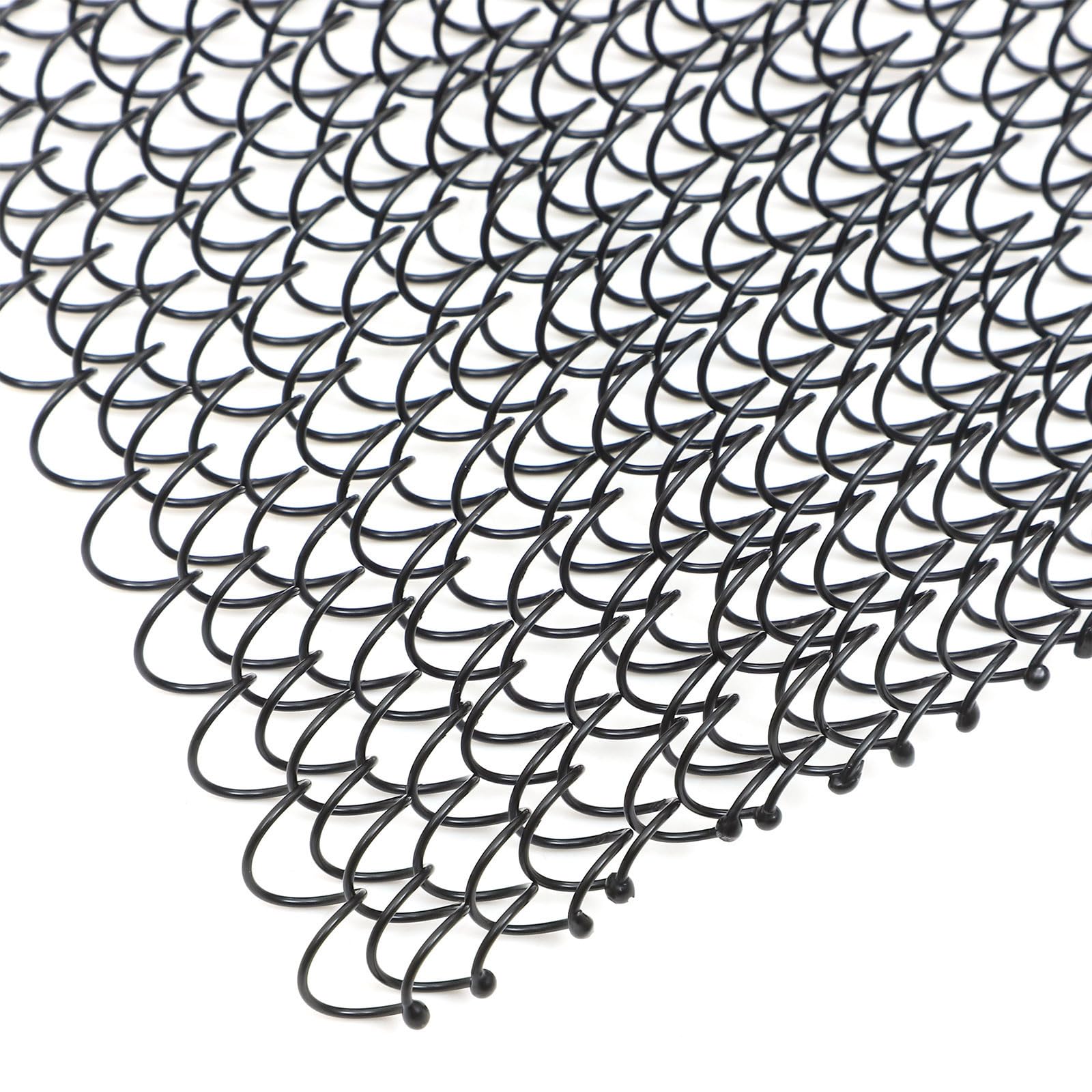 BESPORTBLE 4 Pezzi Tenda Rete per Caminetti in Ferro Nero con Maniglie | Schermo a Pannello per Focolare, Resiste al Calore e Blocca Scintille, Installazione Semplice
