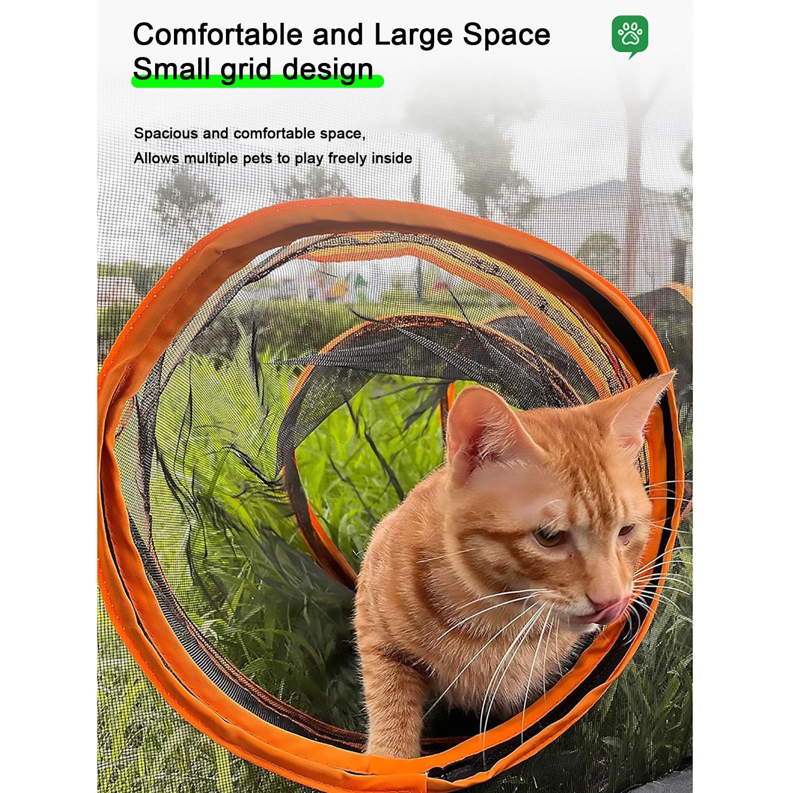 Tiendas de Campaña de Malla Emergentes 6 en 1, con Túnel, Recintos para Gatos al Aire Libre, Plegables, para Gatos, Conejos, Hurones y Animales Pequeños