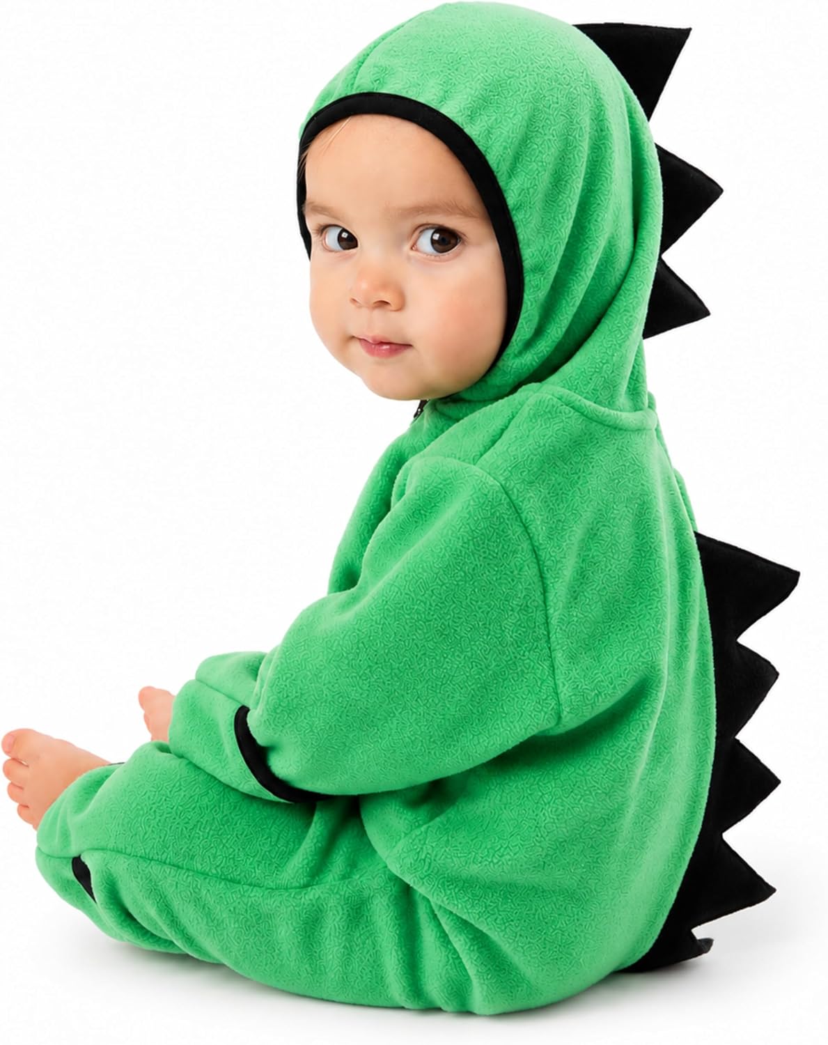 Cuddle Club Dinosaur Fleece Baby Bunting Bodysuit Hoodie, Newborn - 5T