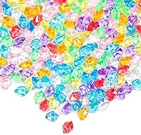 Vista 16 de Featuman 160 diamantes acrílicos transparentes, rocas de hielo trituradas de acrílico triturado, piedras preciosas acrílicas a granel para rellenos