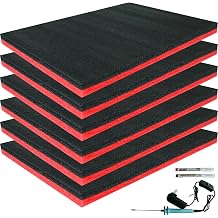 Tool Box Foam Inserts,Polyurethane Cuttable Foam Sheets, Shadow Foam for Tool Box Hard Case, Kaizen Organizer Sheet for Camera, Crafts, Storage 6, 16 * 12 * 1 inch