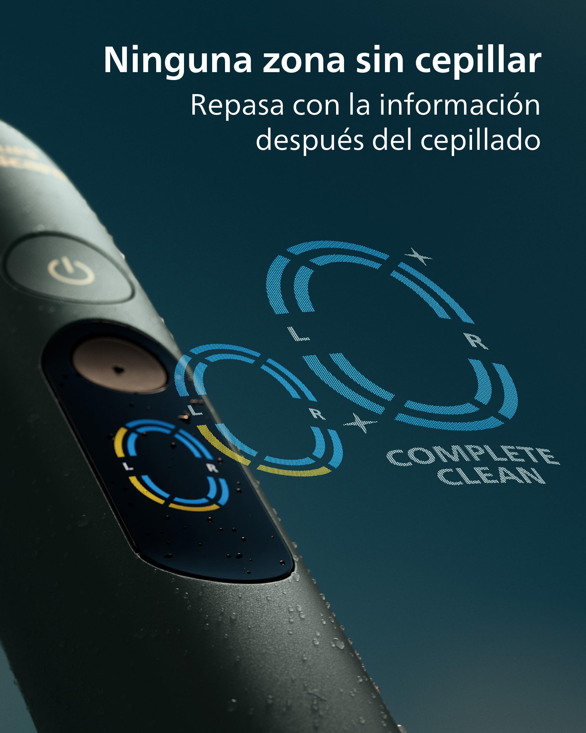 Philips Sonicare Next-Generation DiamondClean 9000 Cepillo de dientes eléctrico - con Smart Coverage Feedback, Smart Pressure Feedback y 21 ajustes, verde medianoche, HX9214/84