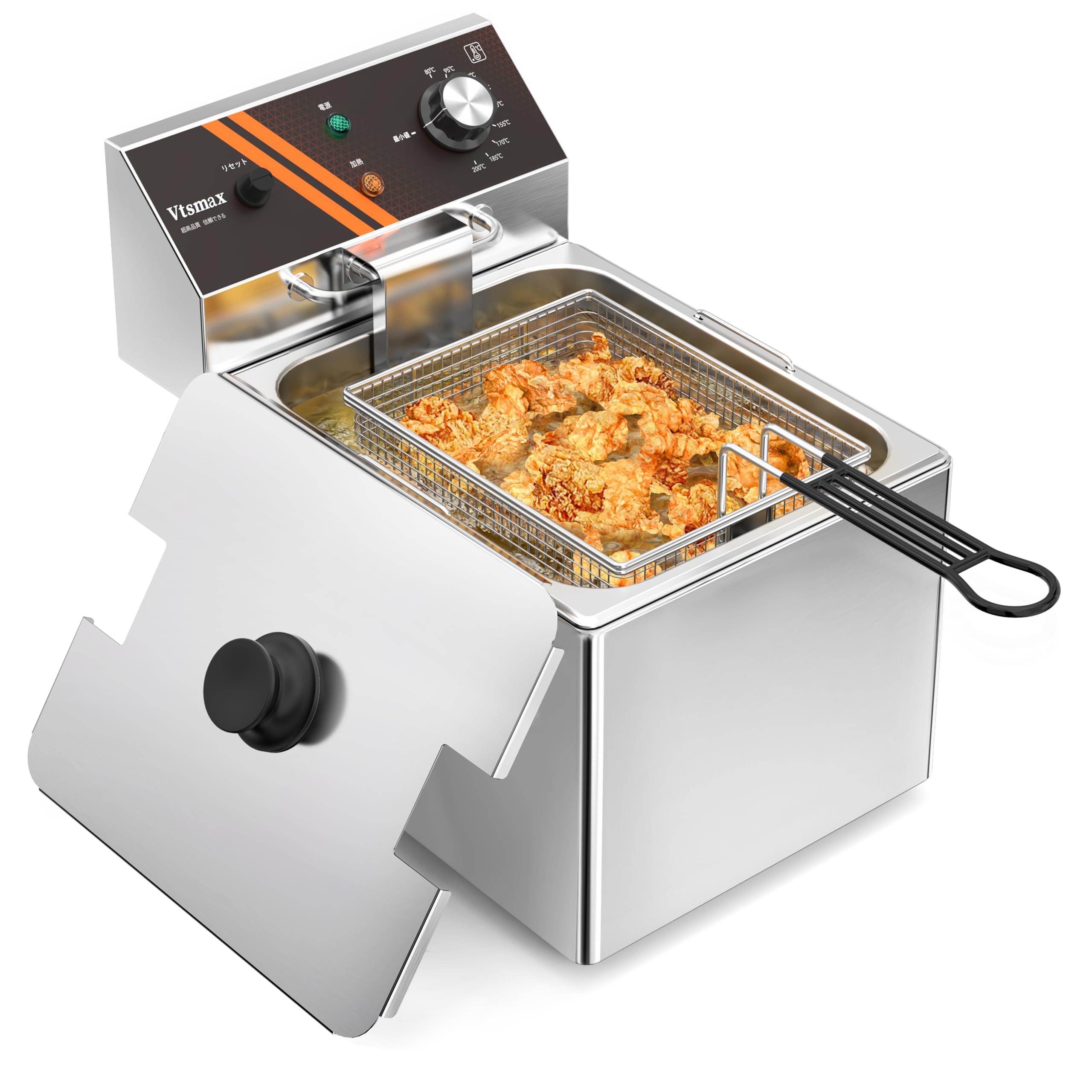 ステンレス電気フライヤー 業務用 12L大容量卓上フライヤー家庭用80-200℃ Amazon.co.jp: Vtsmax ステンレス電気フライヤー 業務用 12L大