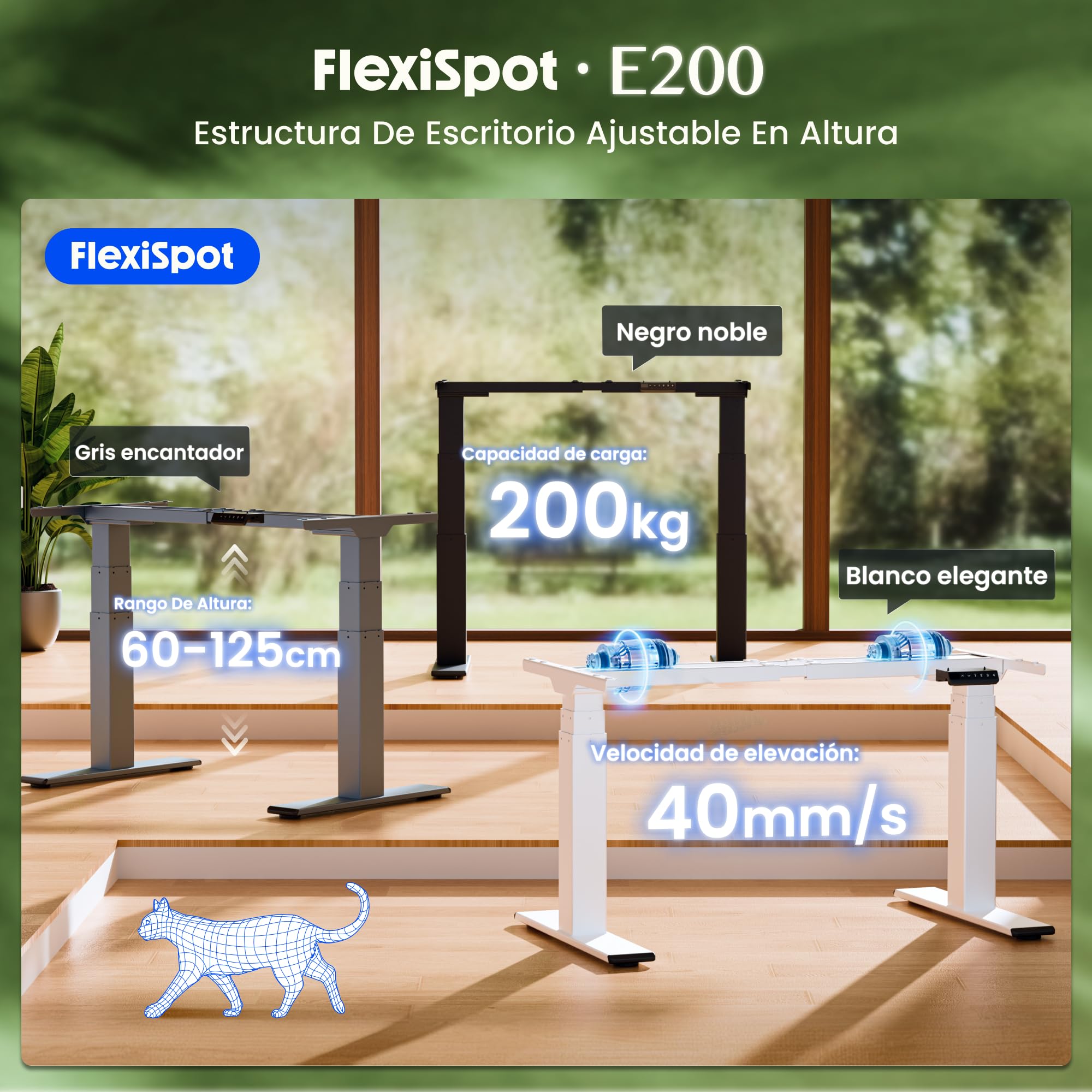 FLEXISPOT Escritorio Elevable 180x80cm Mesa Eléctrico Tablero Roble