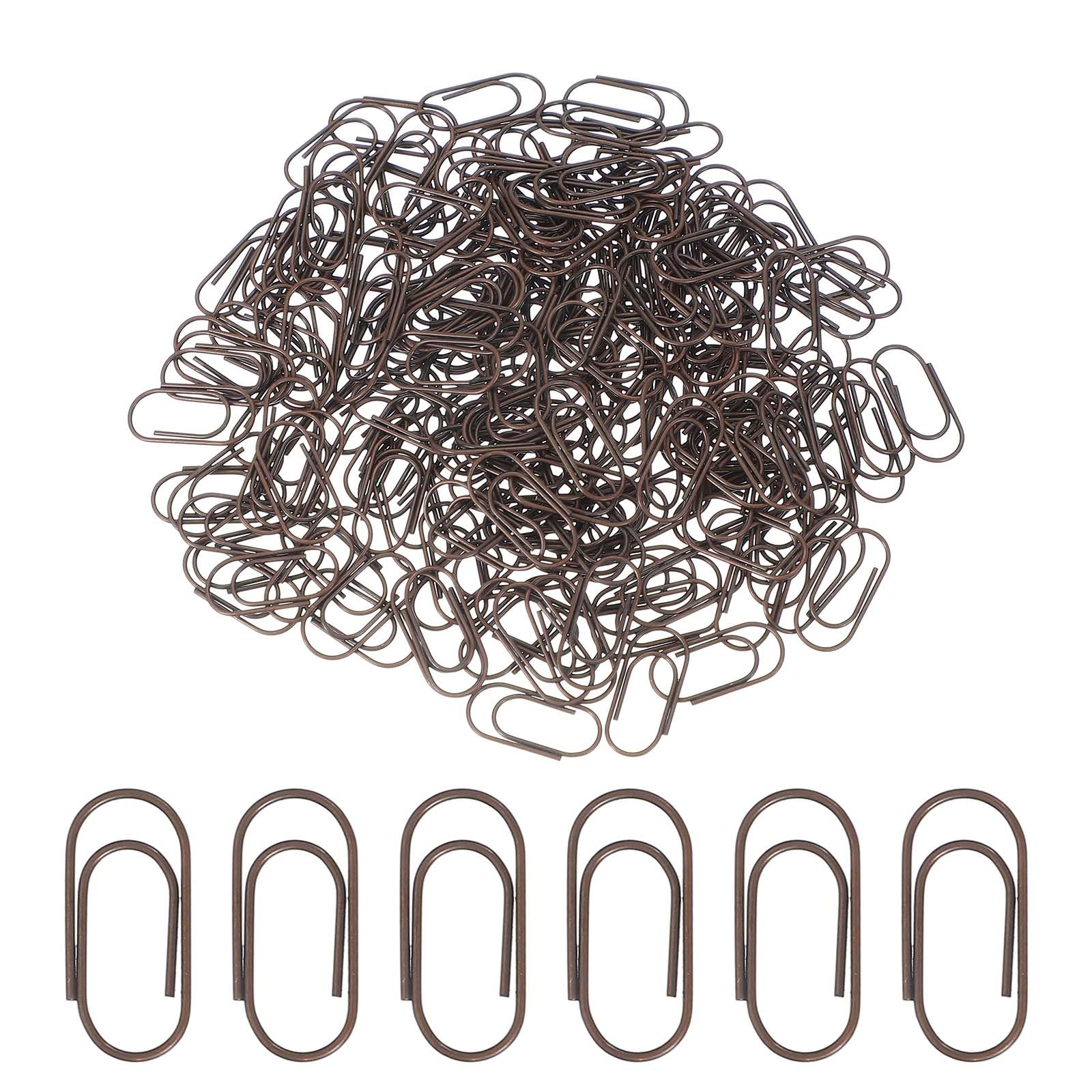 PATIKIL 200pcs Paper Clip, Mini Shape Paper Clip Small Cute Rust-Proof Metal Strong Durable Bulk for Office Home Rust-Proof Metal Strong Durable Bulk for Office Home, 15mm, Red Bronze