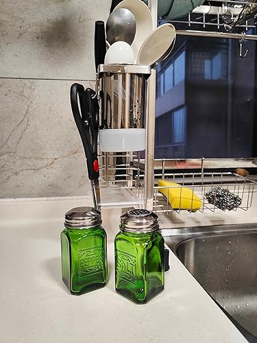 Miniatura 4 de Kerixi - Salero y pimentero retro antiguo de cristal verde