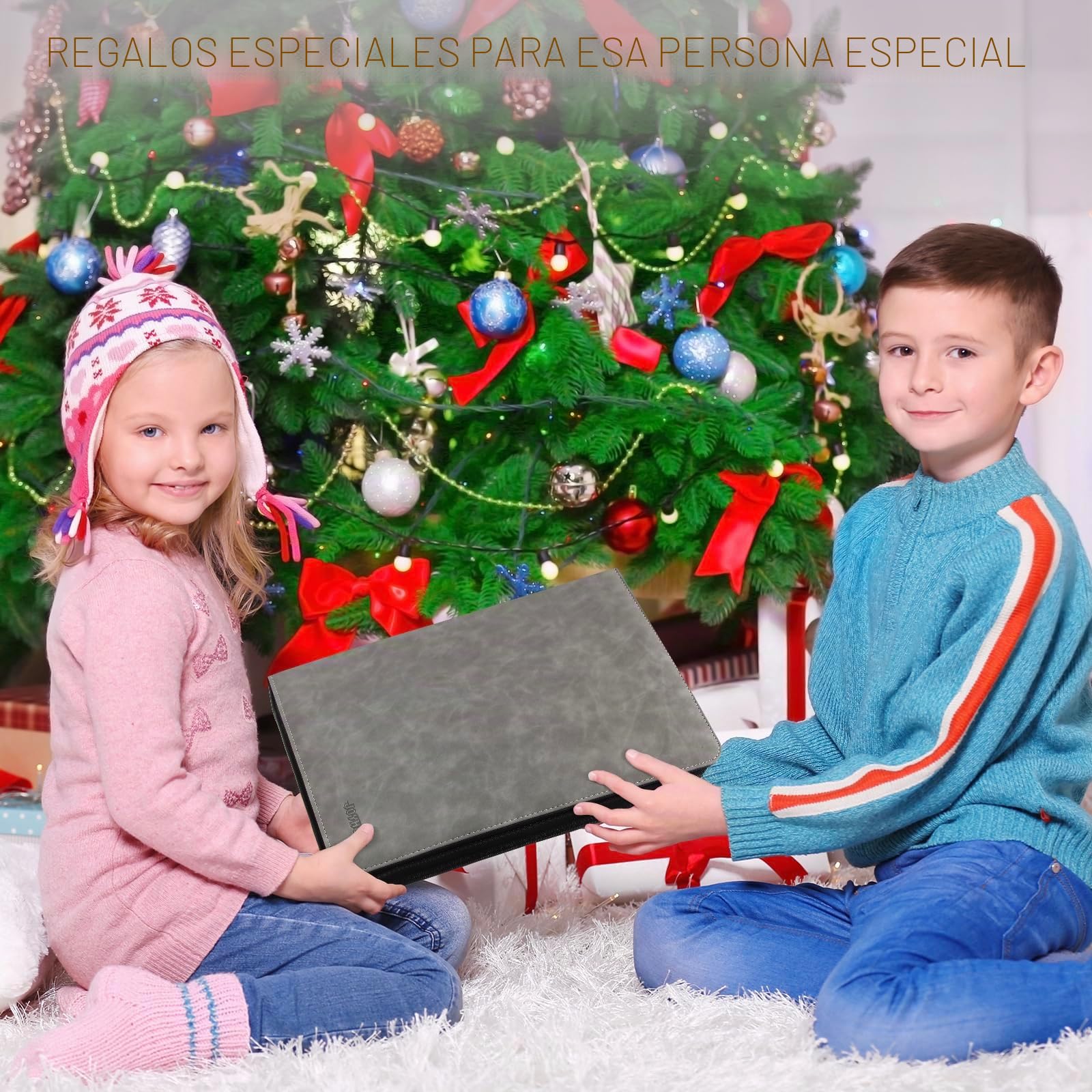 JoyHood Álbum para Tarjetas Top Loader, Carpeta de Tarjetas Coleccionables para 252 Top Loaders, Álbum para Tarjetas de 9 Bolsillos, Gris (Sólo para Top Loader)