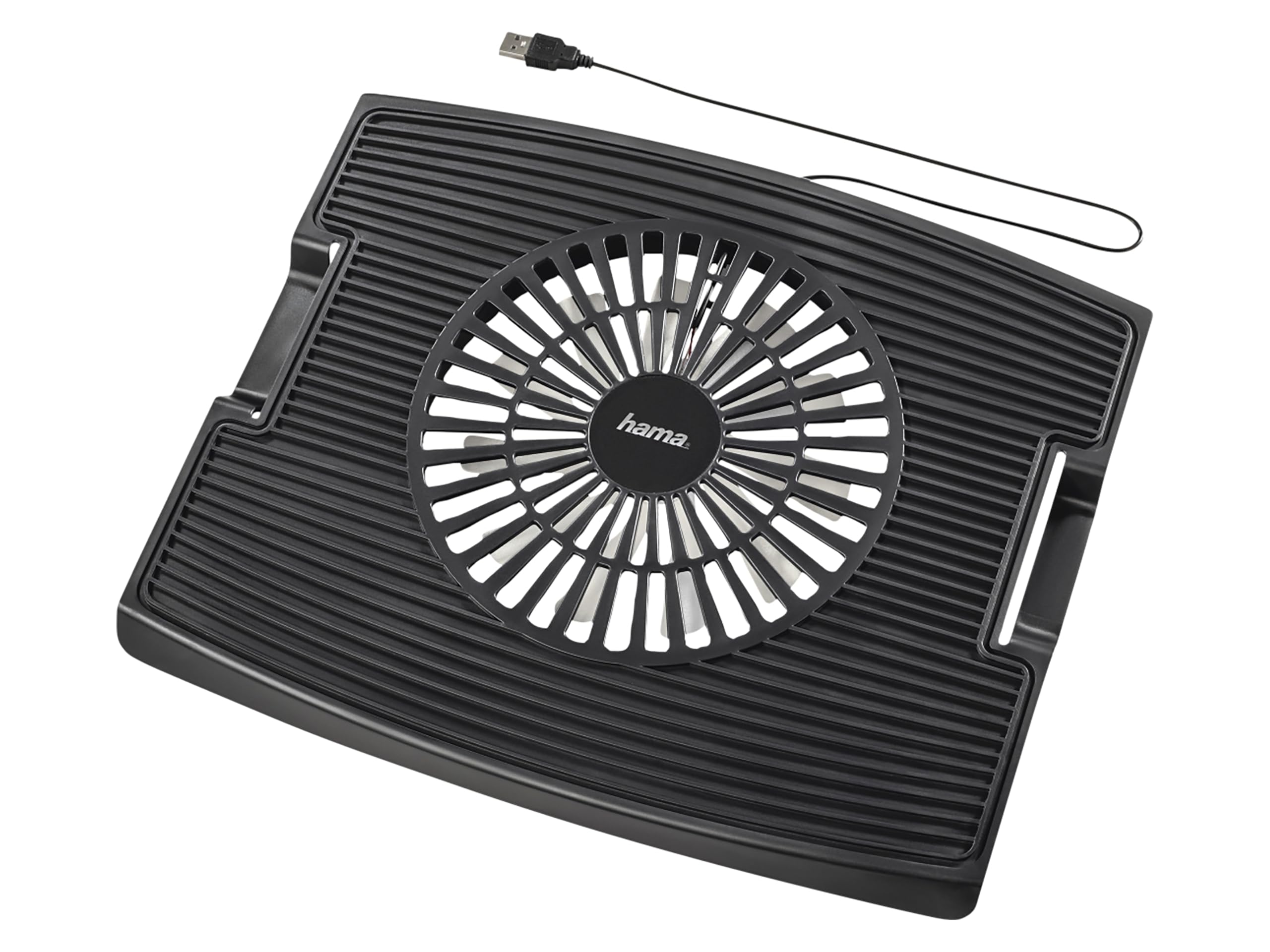 Hama Support de Refroidissement pour Ordinateur Portable 13.3-15.6 "Wave (Ventilateur, Fond en Caoutchouc, LED, 430 mA) Noir