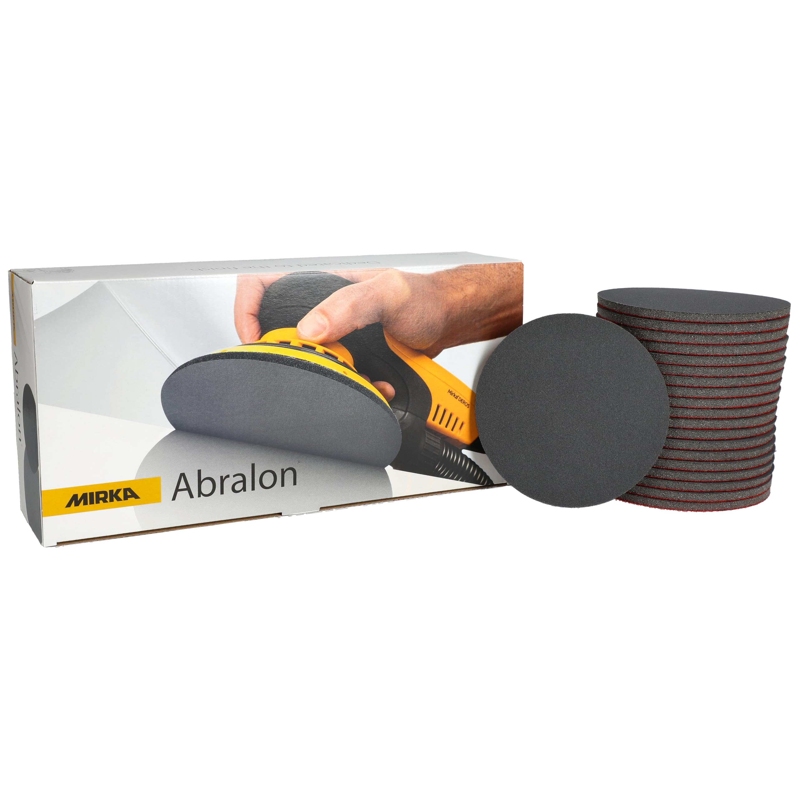 Mirka Abralon Sanding Discs/Polishing Discs Ø 125mm / Hook & loop / 500 grit / 20 pack/for sanding and polishing lacquer, wood, plastic