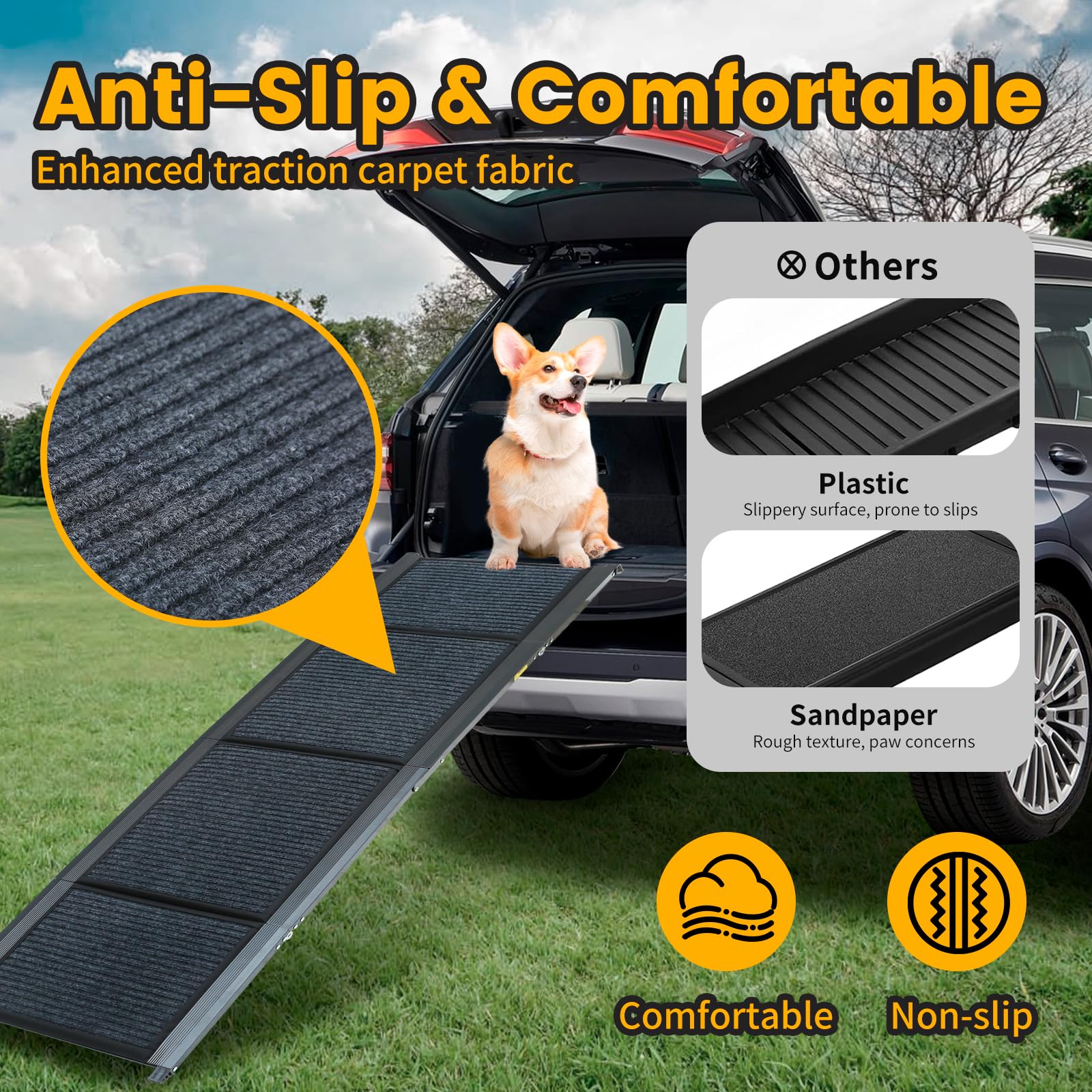 PawStep Rampa para Mascotas, Color Negro