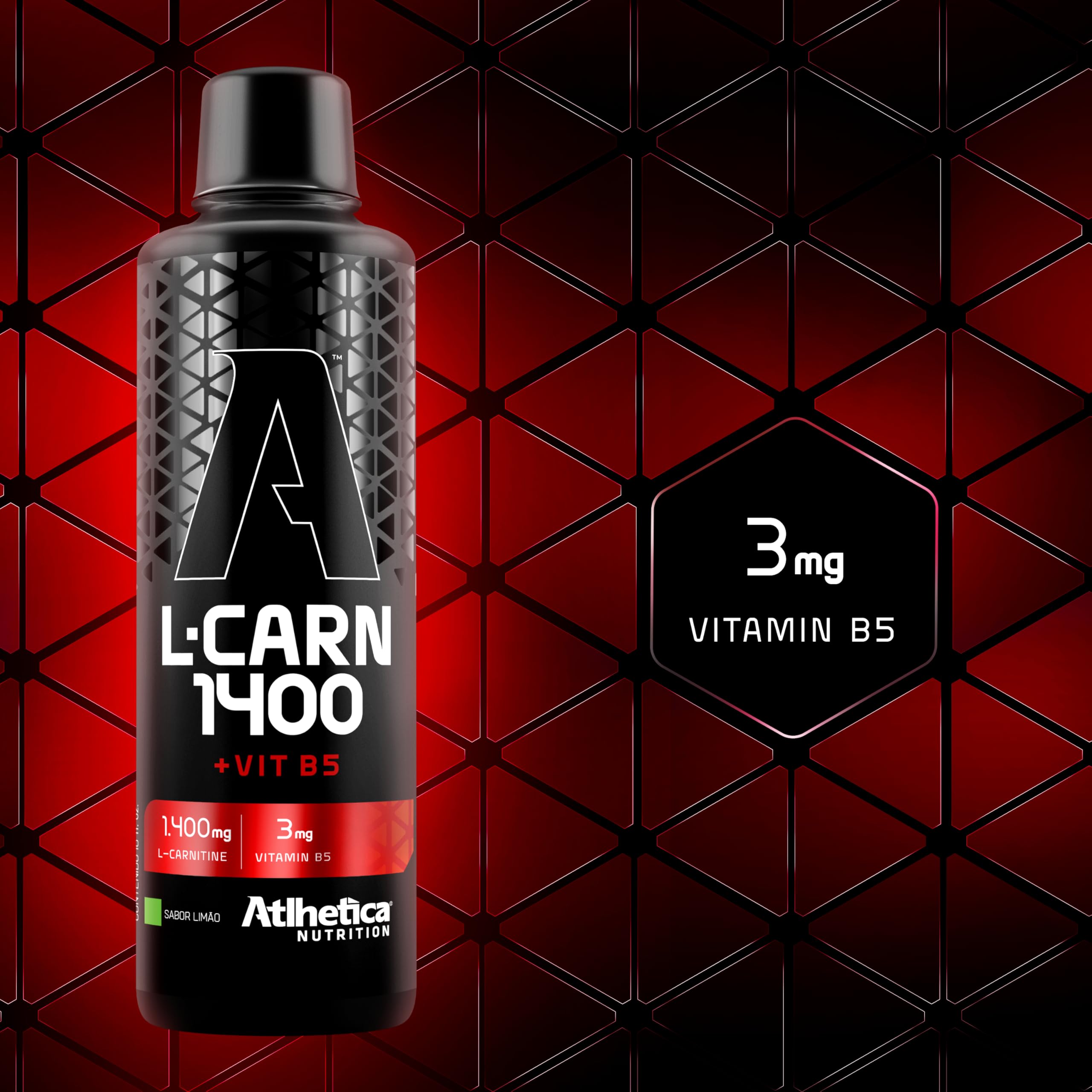 L-Carnitine 1400 Pro Séries (480 ml) - Sabor Limão, Atlhetica