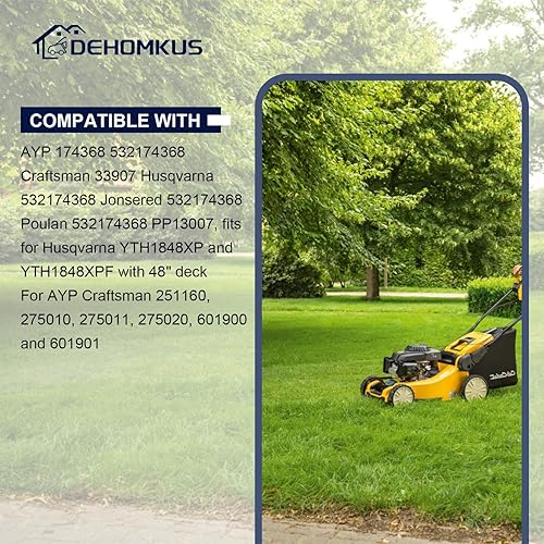 Miniatura 5 de 174368 Reemplazo de correa de transmisión para cortacésped AYP Craftsman Husqvarna Poulan 532174368-58" x 90"