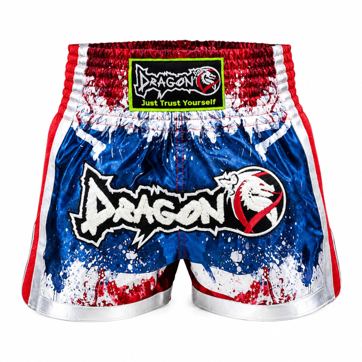 Dragon Do Muay Thai Kickboxen Shorts Herren Kampfsport Hose mit Breitem Bund, Traditioneller Thai-Stil