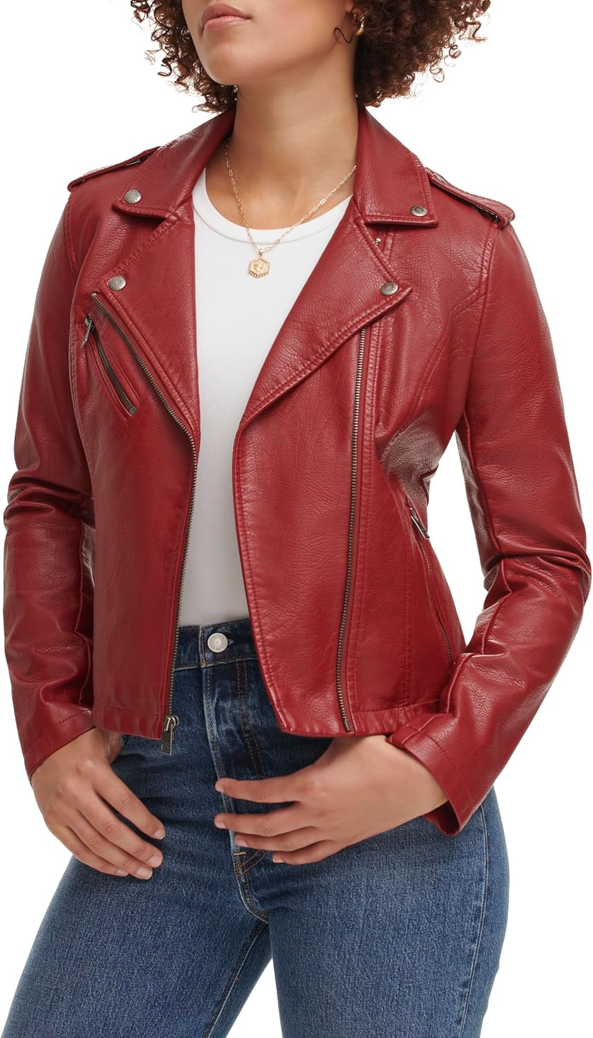 Levi's Women's The Classic Faux Leather Moto Jacket (Regular & Plus Size) - Image 5