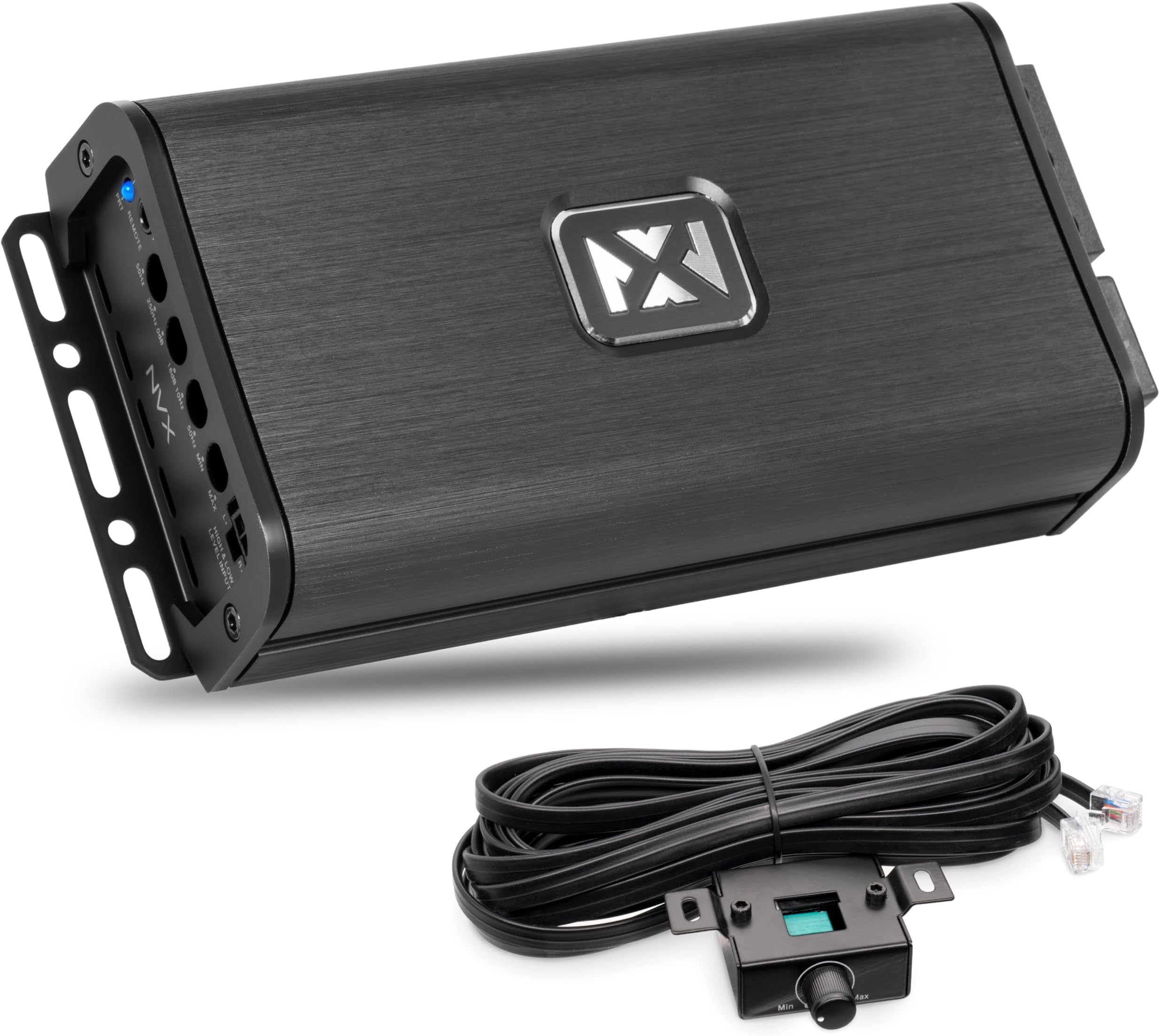 VADM1v2 Micro Class D Monoblock Amplifier – 600W RMS at 1 Ohm – Compact Car/Marine/Powersports Amp with Wired Bass Remote, 4-Way Protection, Subsonic & Low-Pass Filters