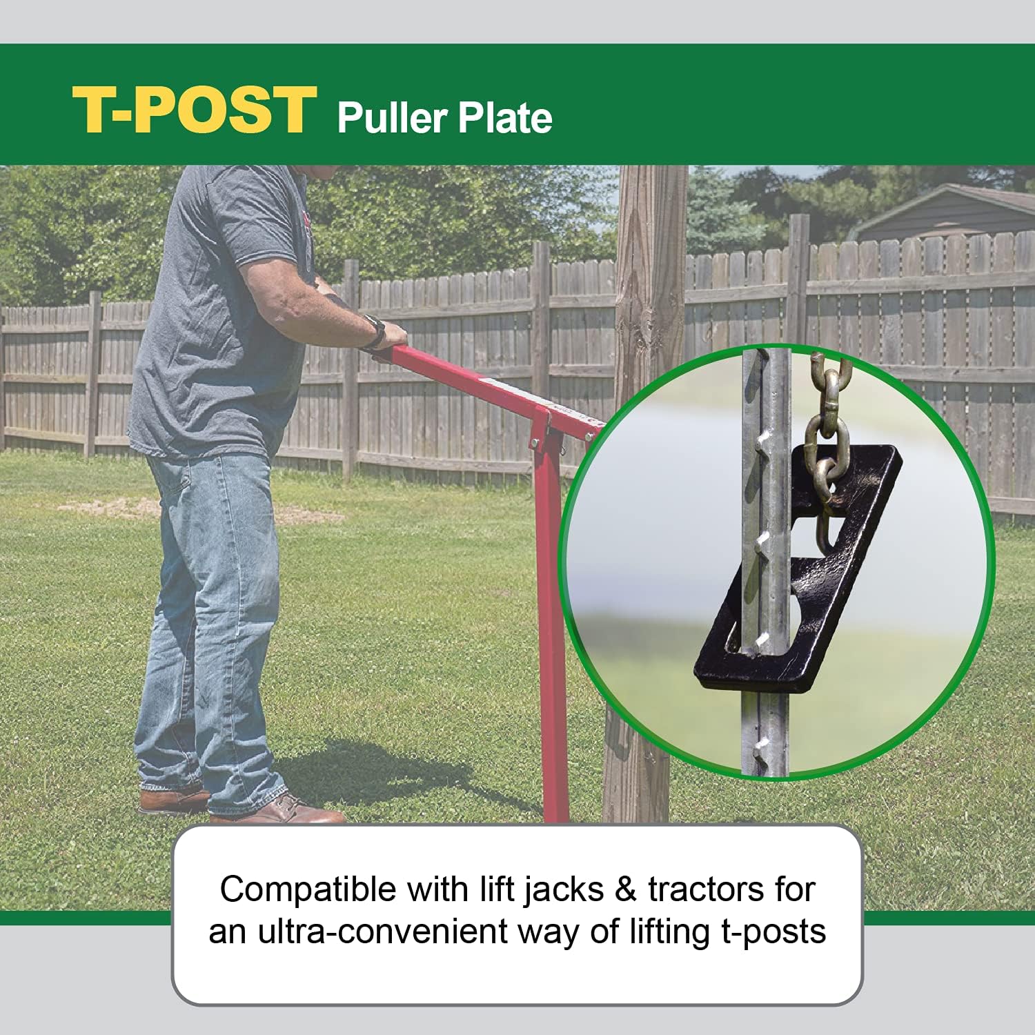 Powerfields T Post Puller - Heavy-Duty Farm & Garden Equipment for Quick Removal of T Posts (Black)