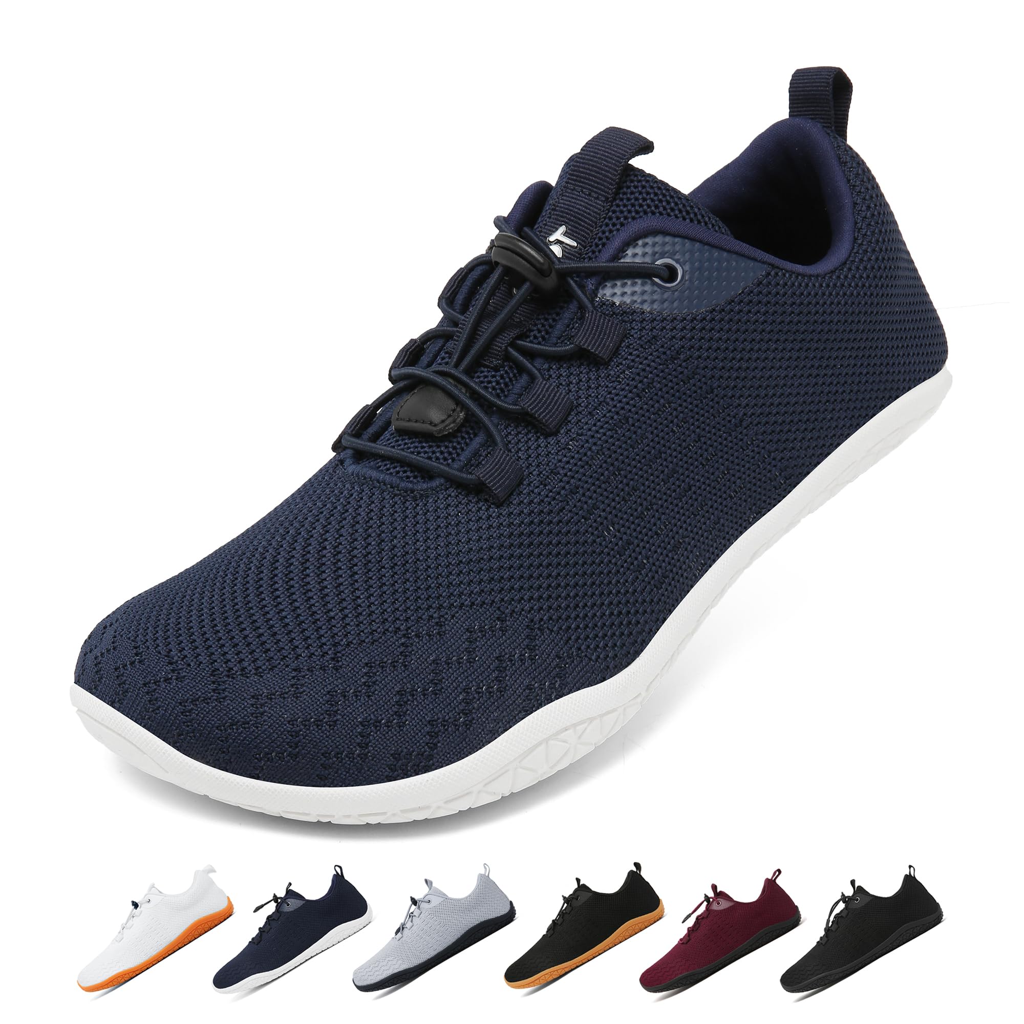 Geweo Scarpe Barefoot Minimaliste Donna Uomo Comode Scarpe Sneakers con Punta Larga Scarpe Trail Running Leggero Scarpe Palestra Camminare con Suola Zero Drop Barefoot Shoes Unisex 37-47EU