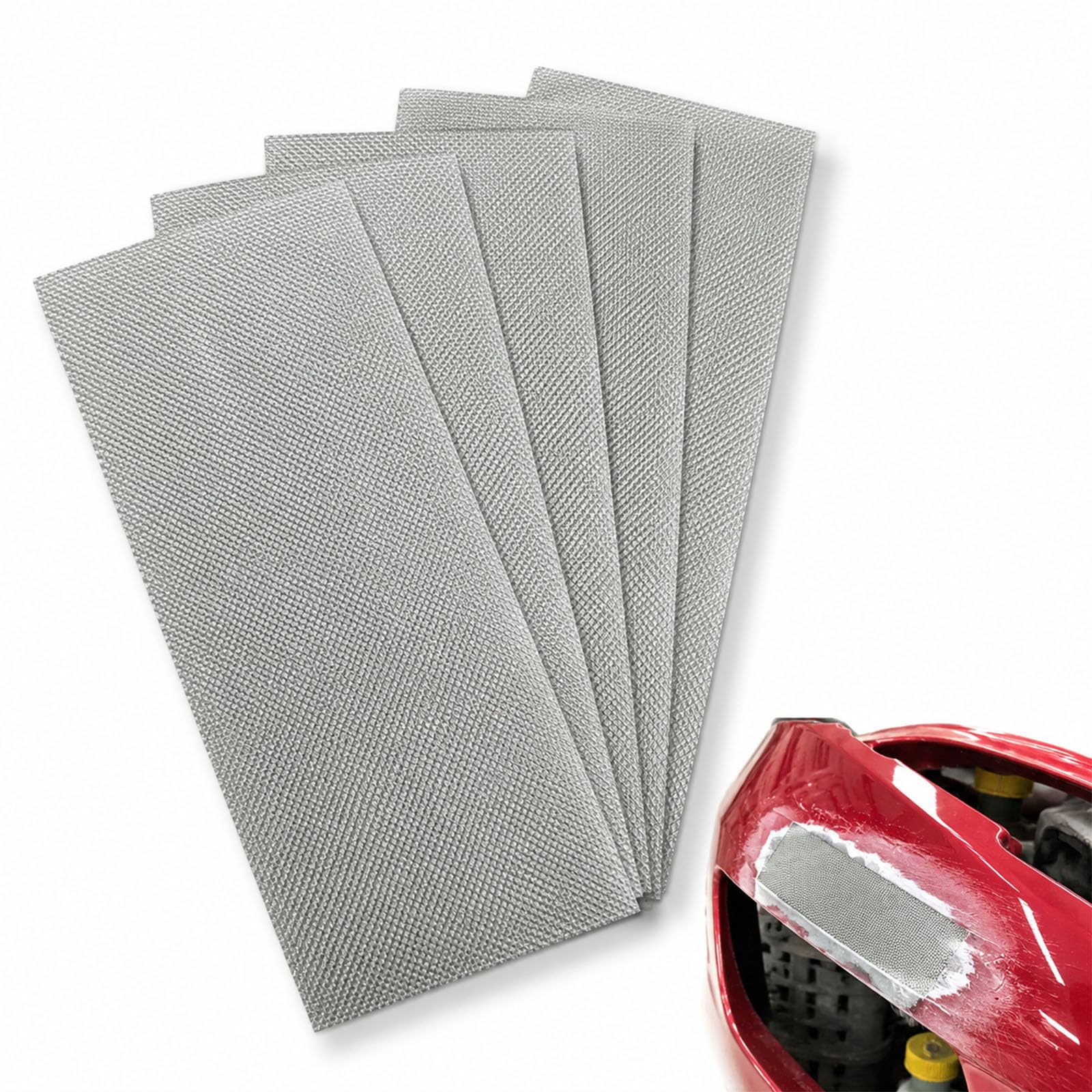 5Pcs 15x5cm Bumper Repair Mesh, Stainless Steel Plastic Welding Screens