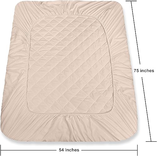 Miniatura 87 de Utopia Bedding Protector de colchón acolchado (individual) – Protector de colchón elástico ajustable – La funda de colchón se estira hasta 16
