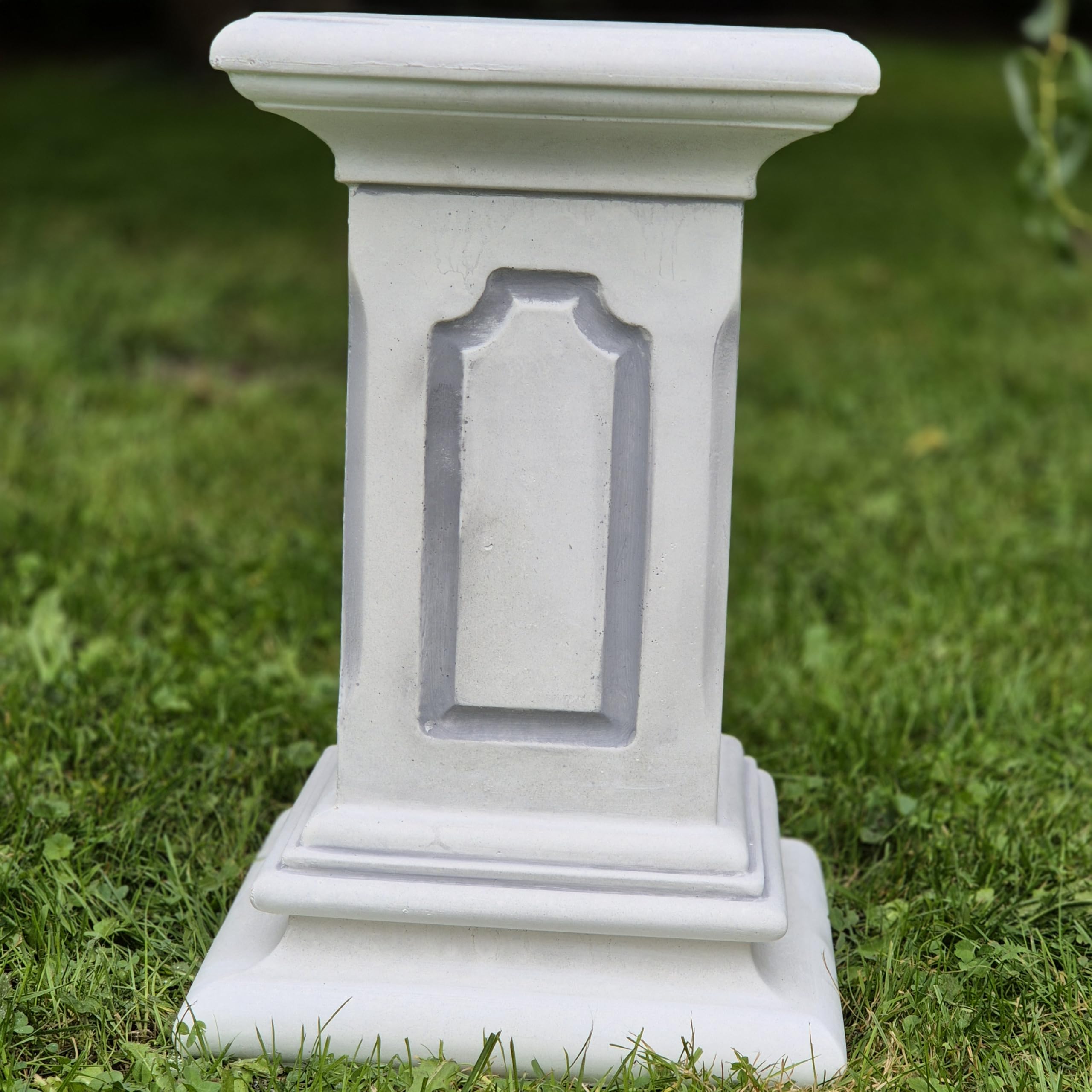 FABRIQ Colonne de 40 cm Gris - 25 kg - Colonne de fleurs en fonte - Socle massif - Décoration de jardin et de maison