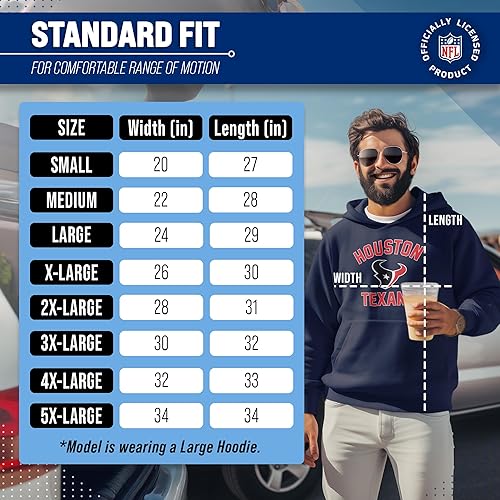 Miniatura 276 de Team Fan Apparel - Sudadera con capucha para adultos de NFL Gameday, mezcla de algodón y vellón de poliéster, abrígate y representa a tu