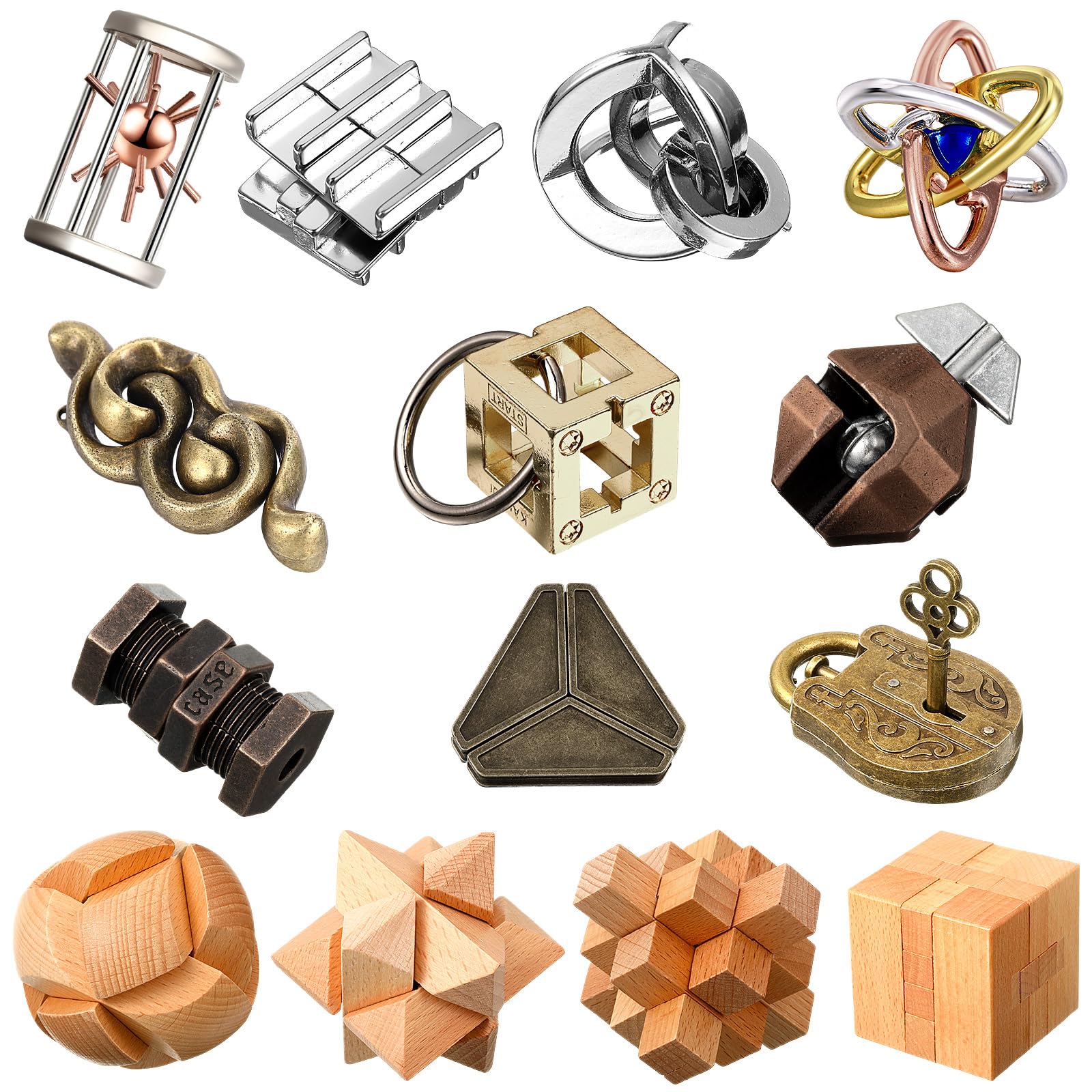 Amazon.com: Syhood 14 Pcs Metal Brain Teaser Puzzles Ring
