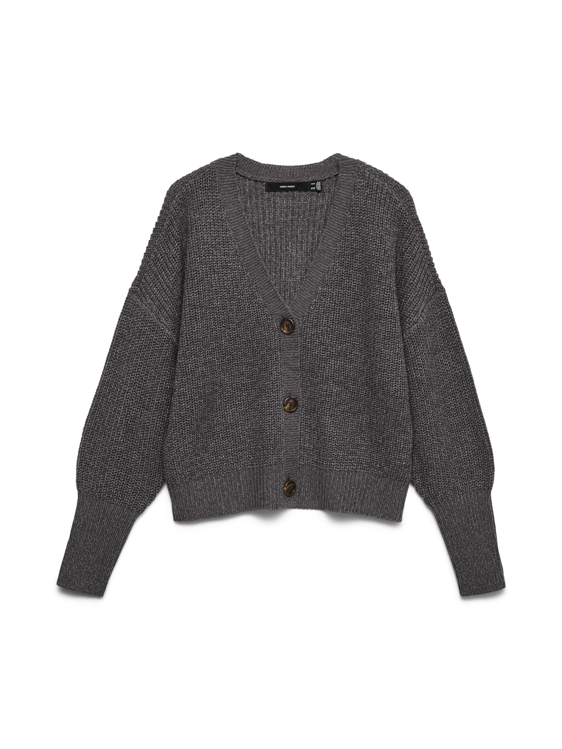 Vero Moda Strickjacke VMLEA LS V-NECK CUFF CARDIGAN NOOS mit Knopfleiste