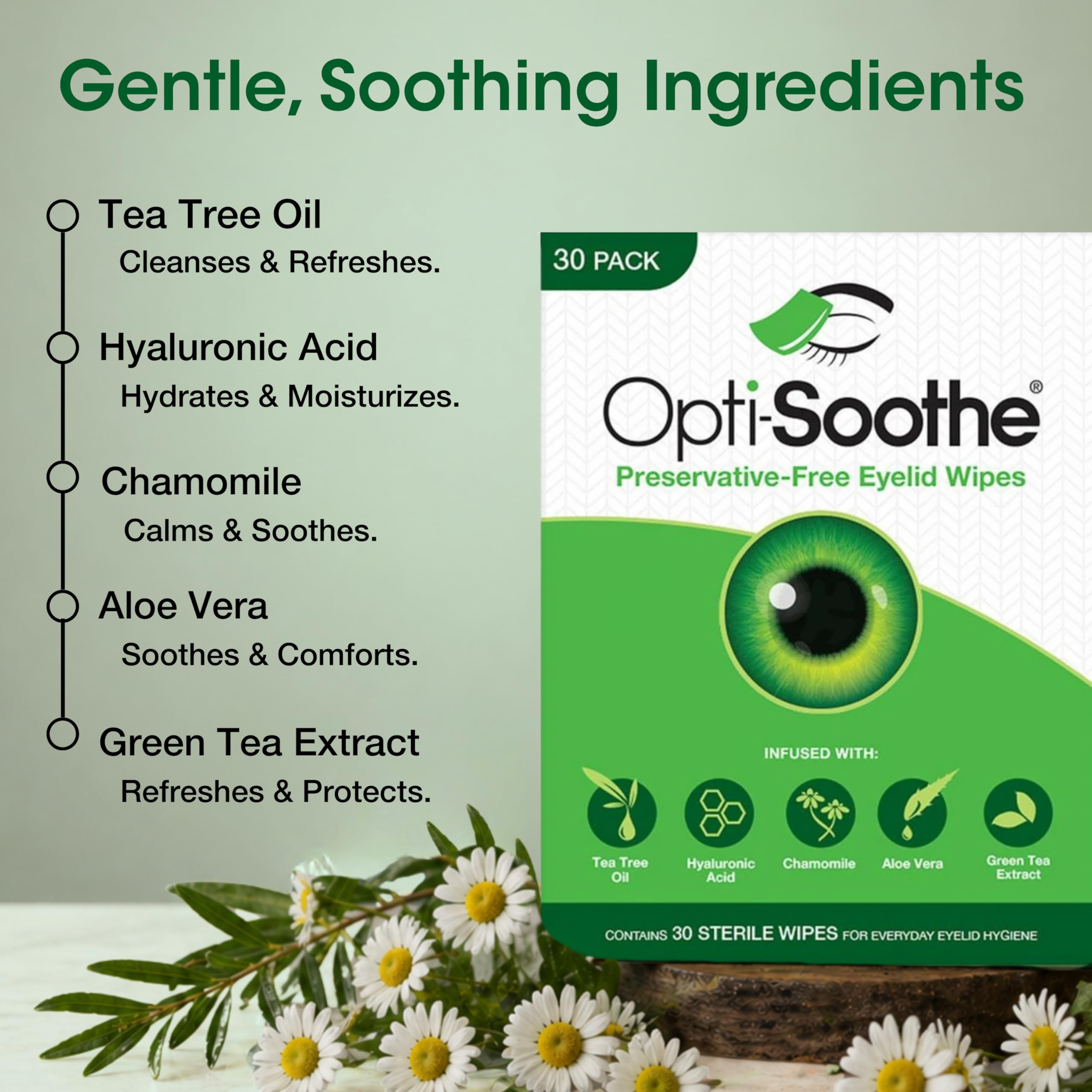 Amazon.com: Opti-Soothe Eyelid Wipes, 30 Count, Preservative-Free