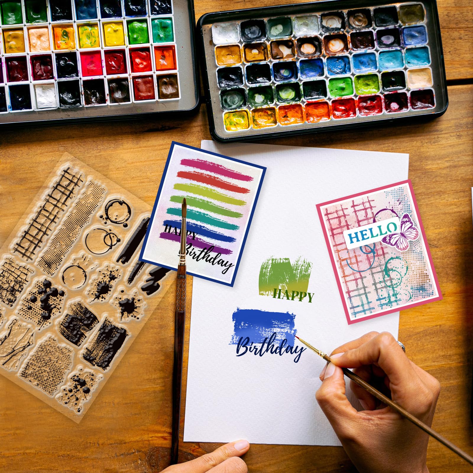 GLOBLELAND Mobili Retrò Timbri Trasparenti Per Scrapbooking Fai Da Te