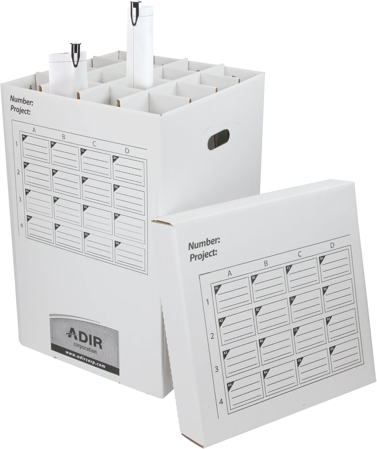 Amazon.com : ADIR corp Corrugated Cardboard 16 Roll File (for Rolls up ...