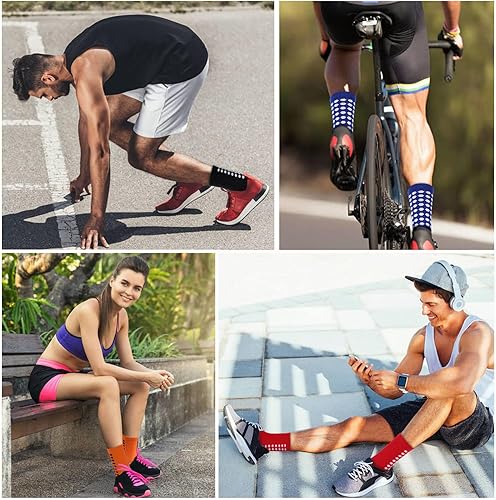 Miniatura 7 de Ultrafun 35 pares de calcetines de fútbol con almohadillas de agarre, antideslizantes, para fútbol, baloncesto, deportes, para hombres y mujeres