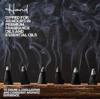 Vista 3 de TOPFLOW - Conos de incienso de carbón de coco negro, 1 pulgada, paquete de 100 conos perfumados naturales, hechos a mano sumergidos a mano